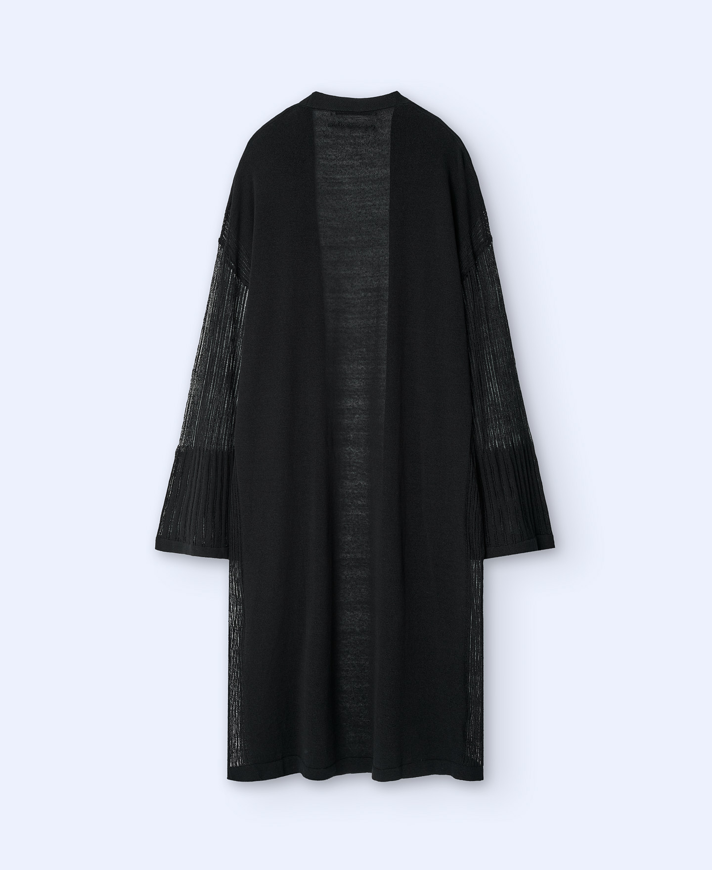 Lace knit long jacket image number 5