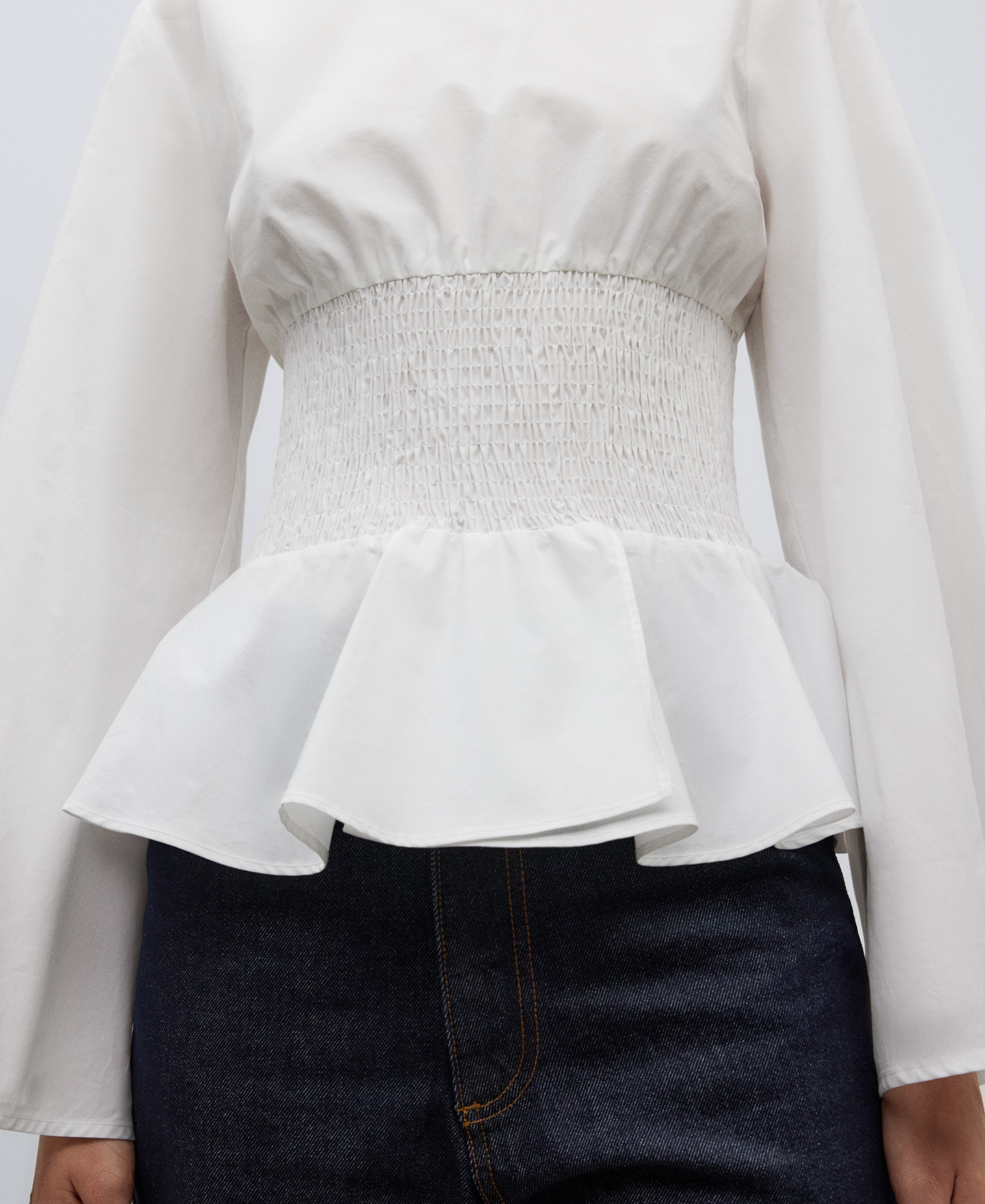 Blusa corpiño fruncido mujer image number 3