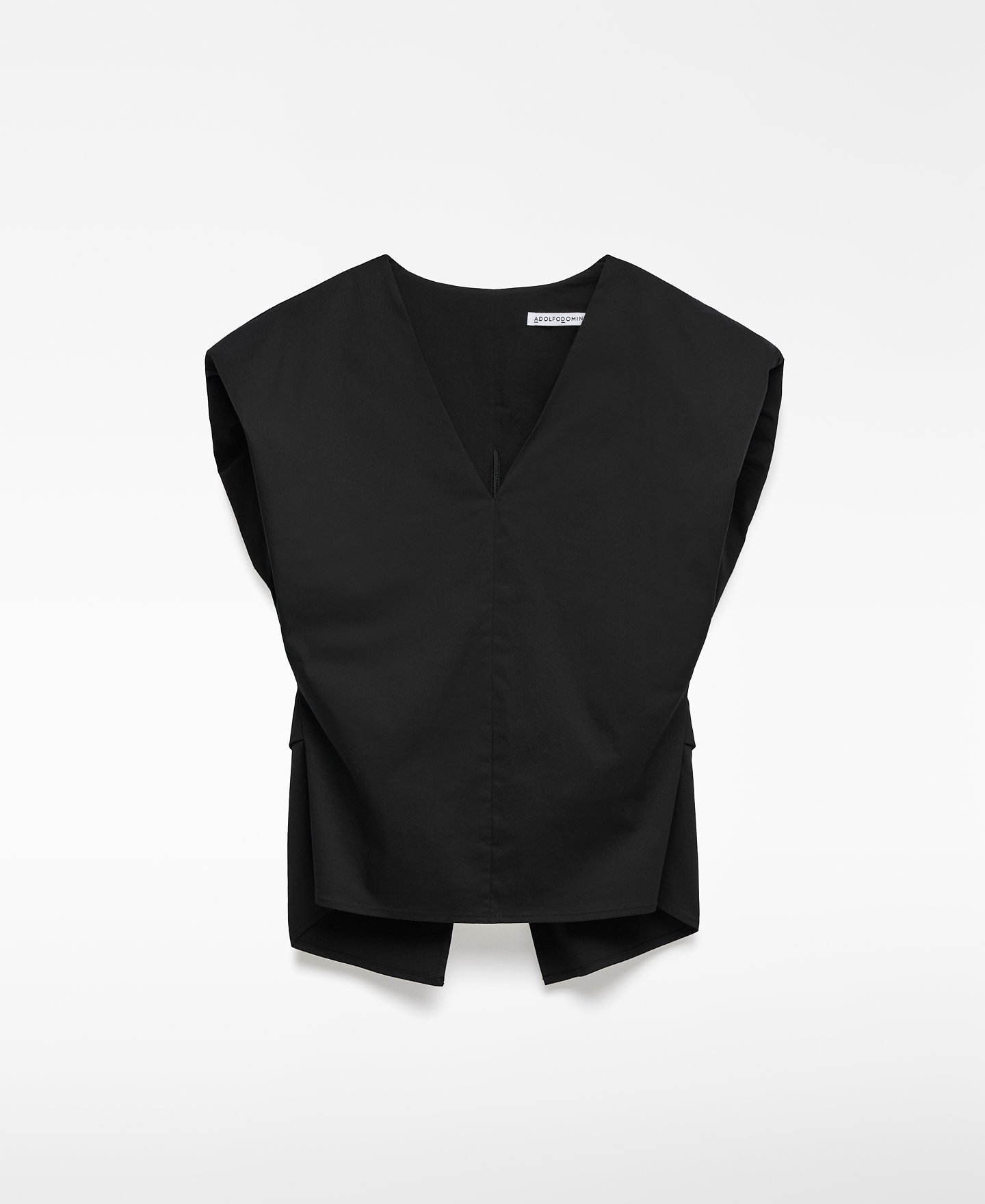 Schwarzes Top Puffärmel Damen image number 4
