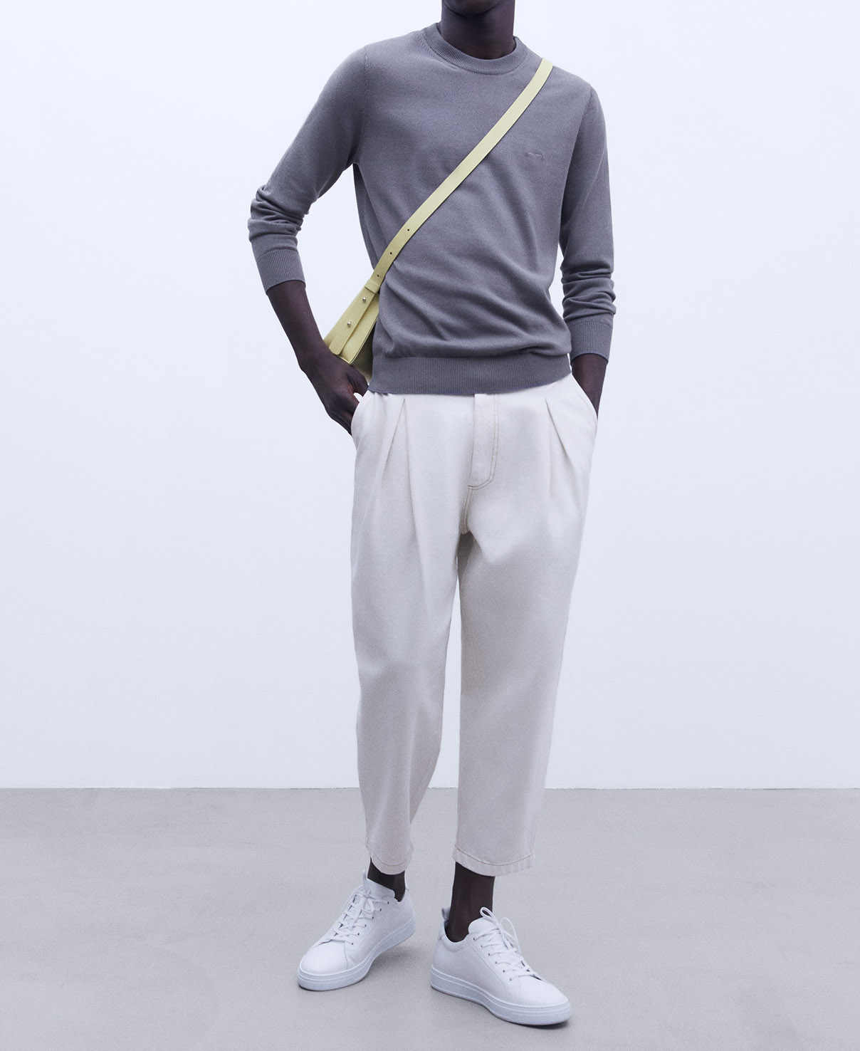 Organic cotton crew neck sweater image number 1