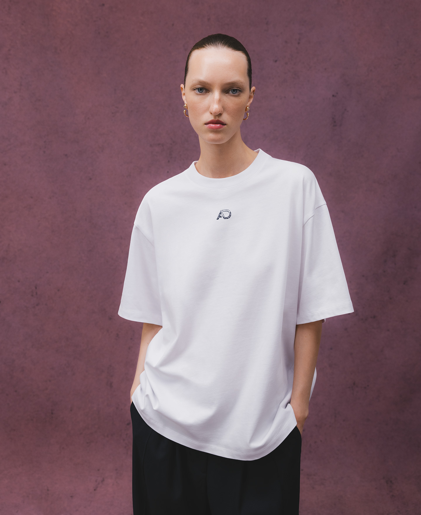 Printed back cotton T-shirt woman image number 0