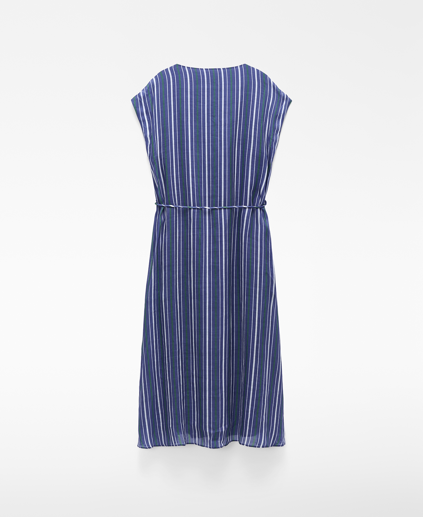 Vestido rayas escote pico ramio image number 5