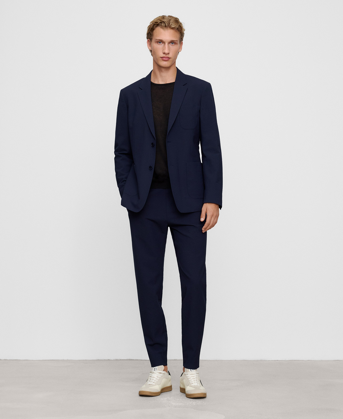Blazer slim fit em seersucker image number 1