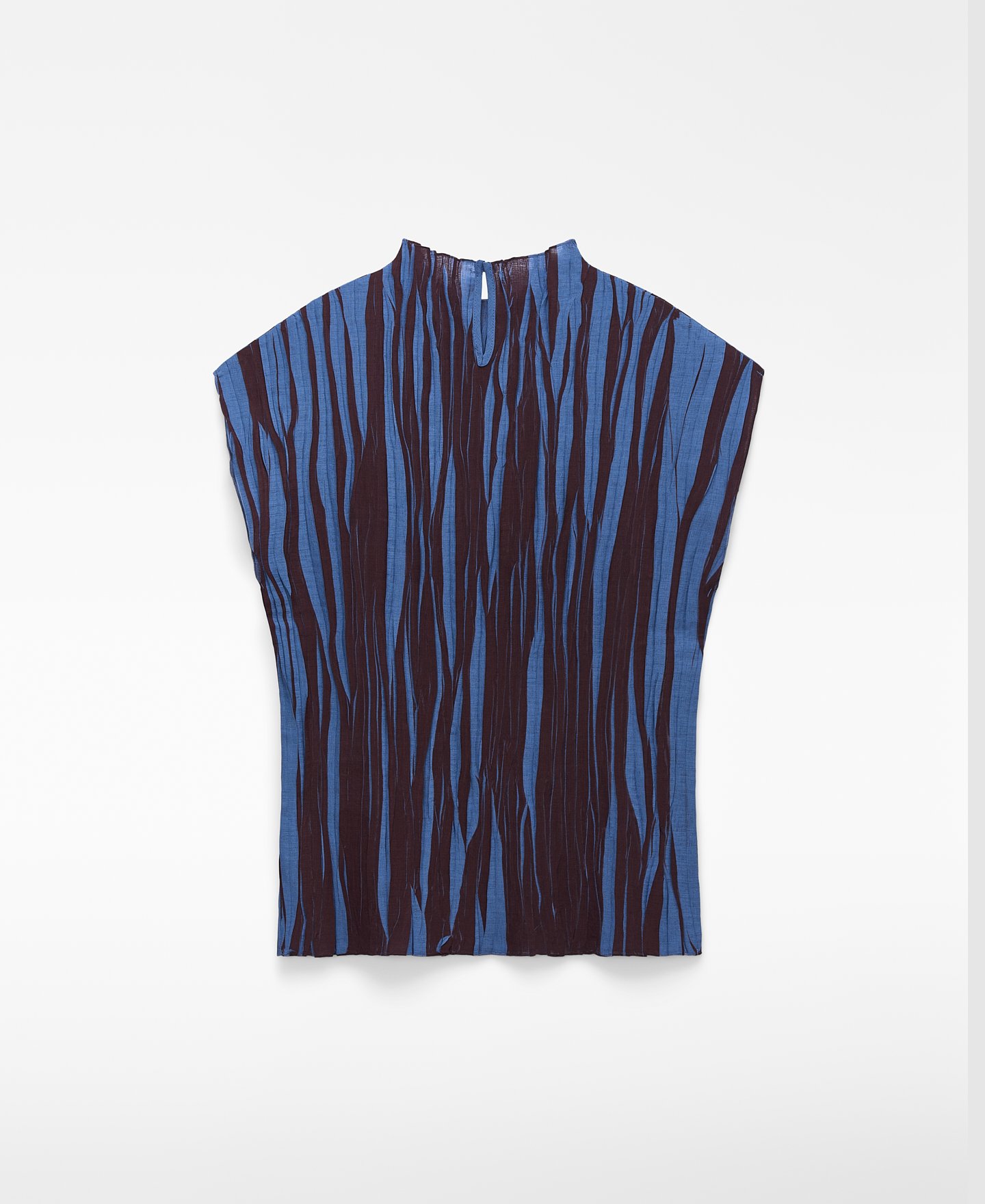 Two-tone irregular pleated top image number 5