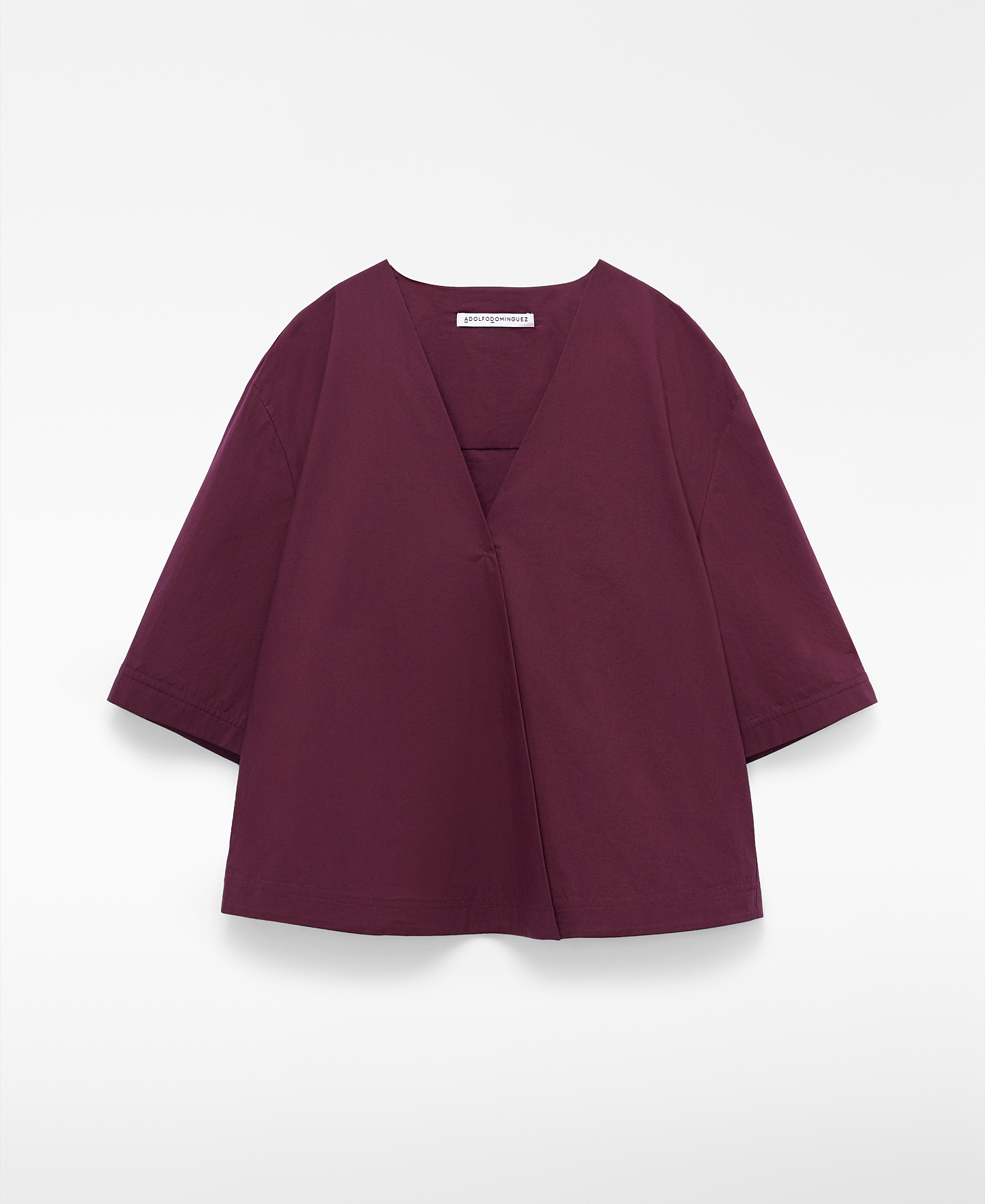 Poplin wrap-front top image number 4