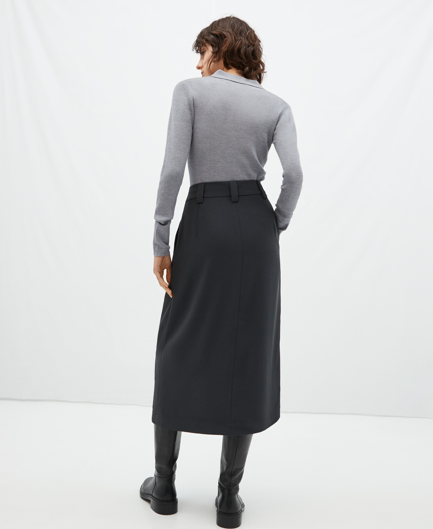Front slit long skirt image number 2