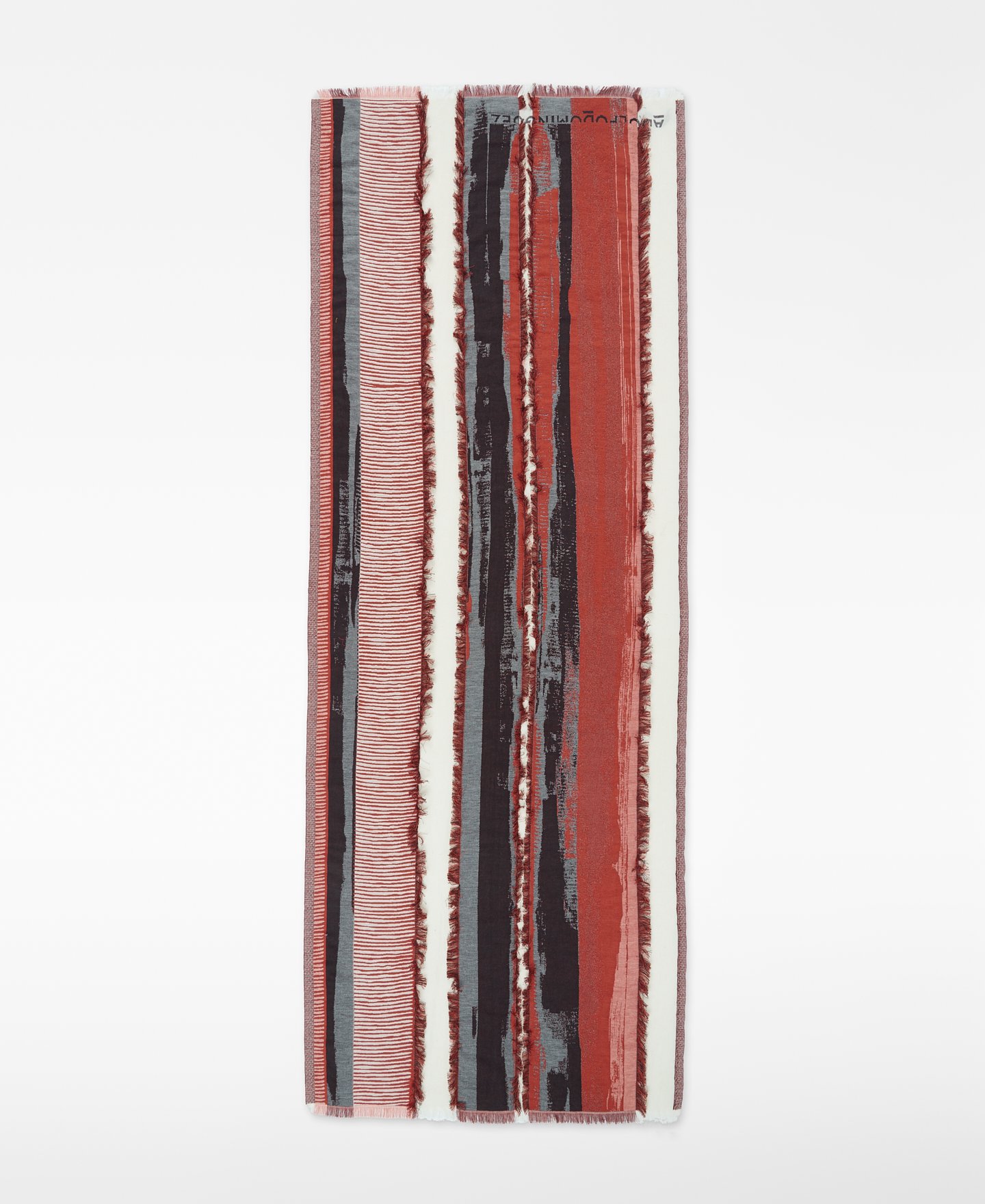 Schal mit Jacquardstreifen aus Bio-Baumwolle image number 0