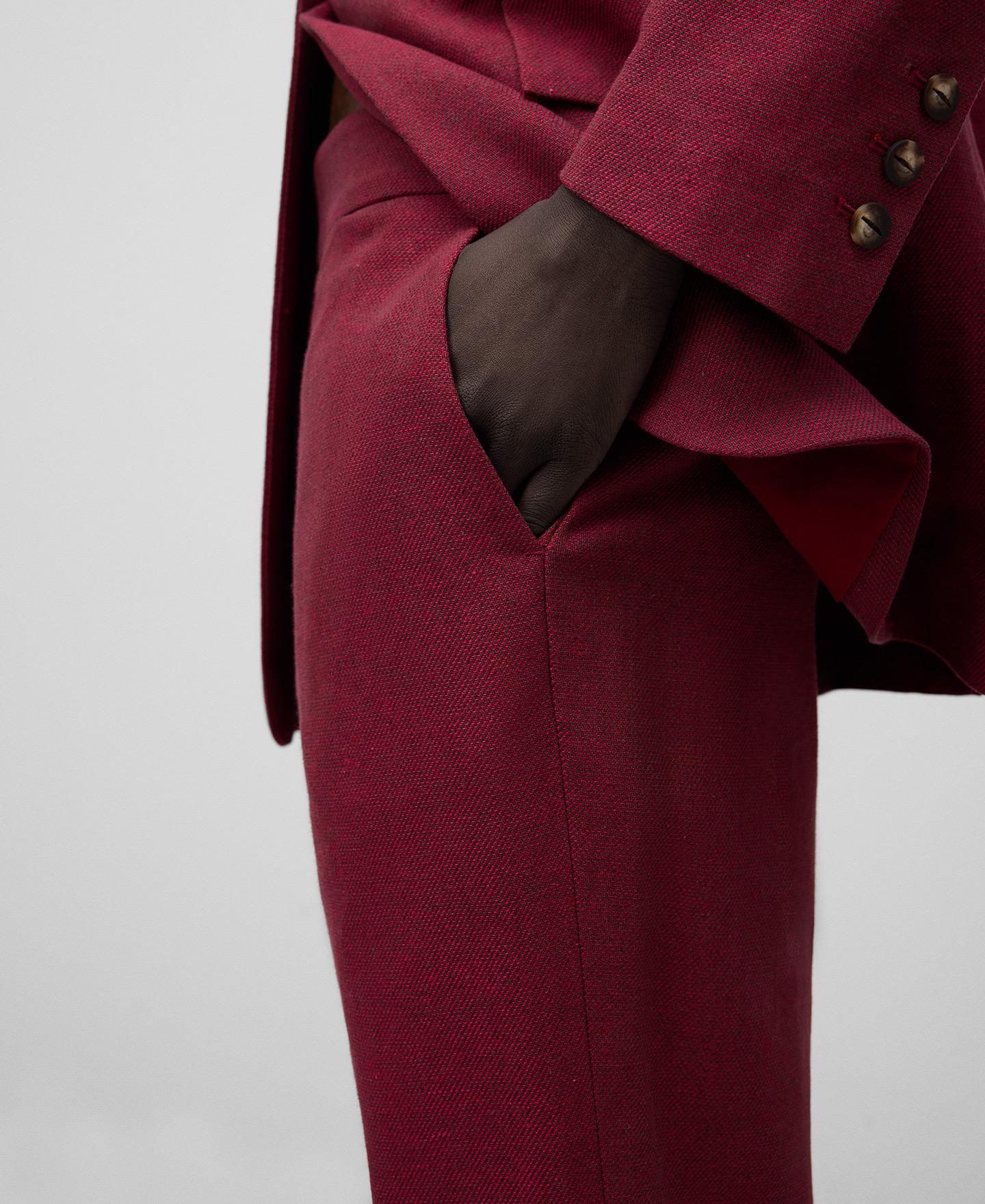Blazer con lino europeo mujer image number 3