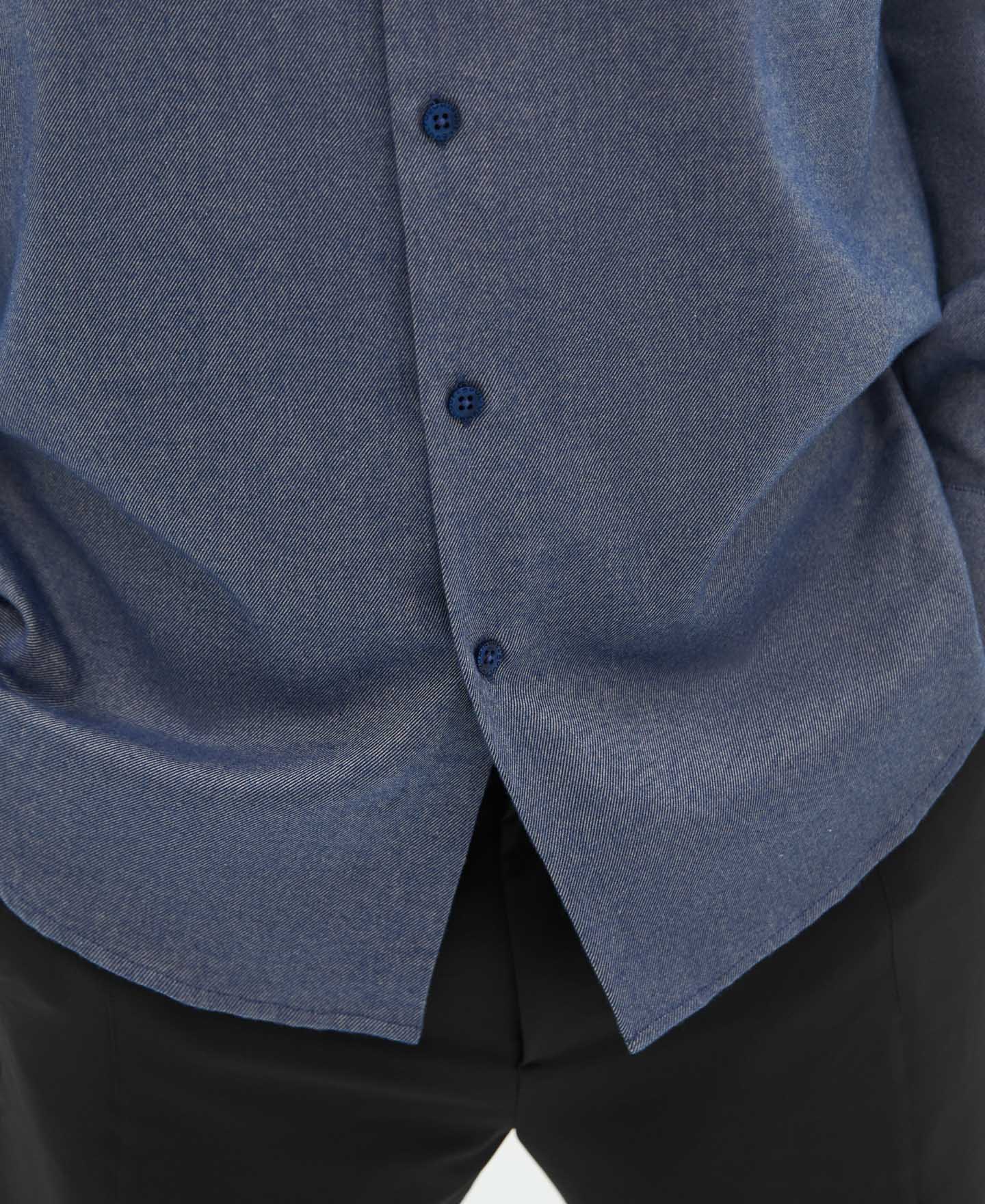 Camisa cuello mao en lyocell y algodón image number 3