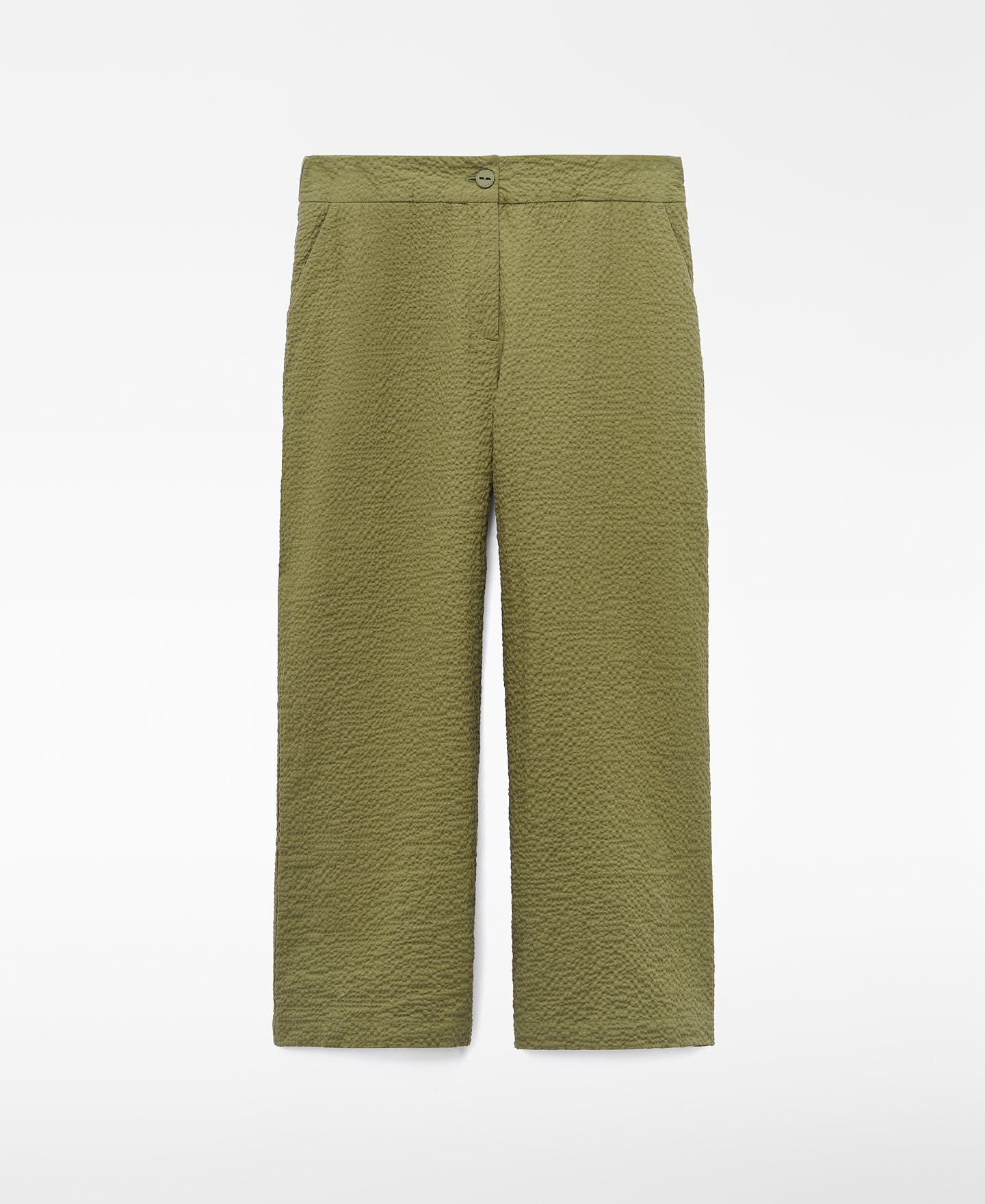 Pantal&oacute;n recto seersucker algod&oacute;n image number 0