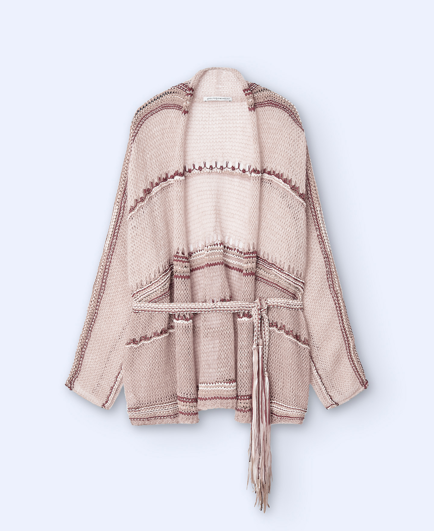Belt knitted jacket image number 2