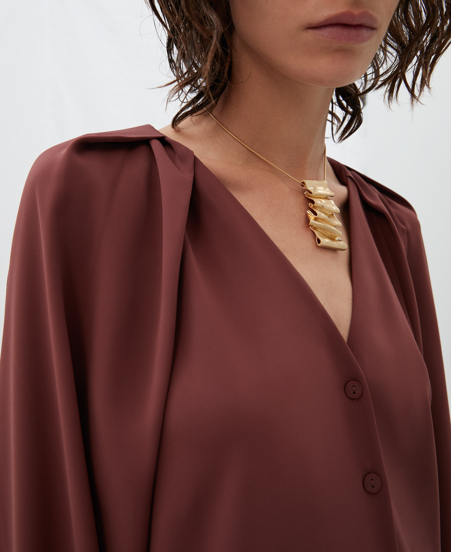 Puffed sleeve blouse image number 3