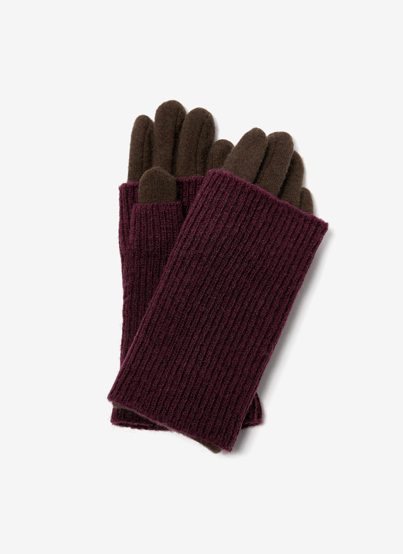 Guantes de lana bicolor image number 0