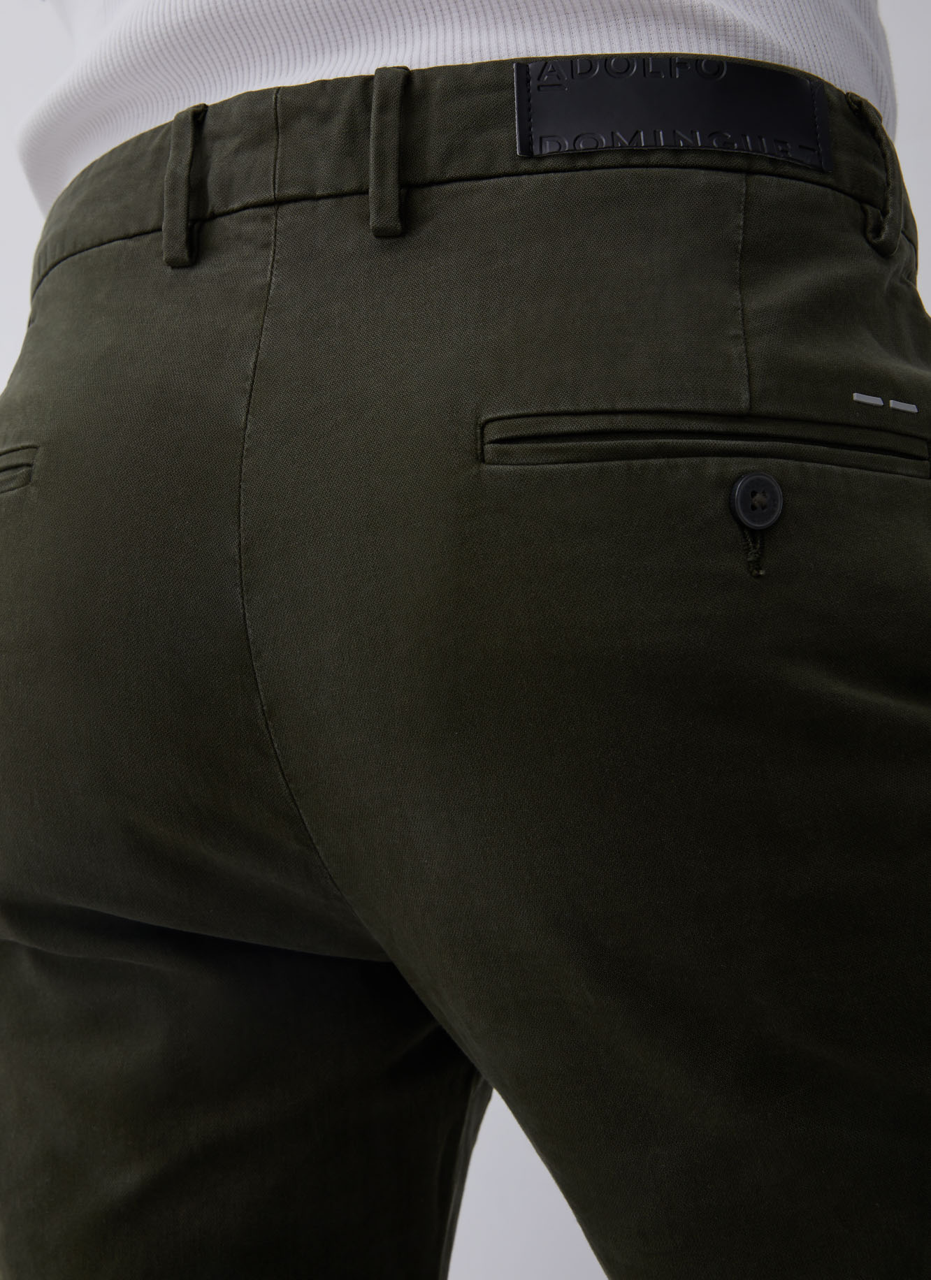 Elastic cotton chino trousers image number 2