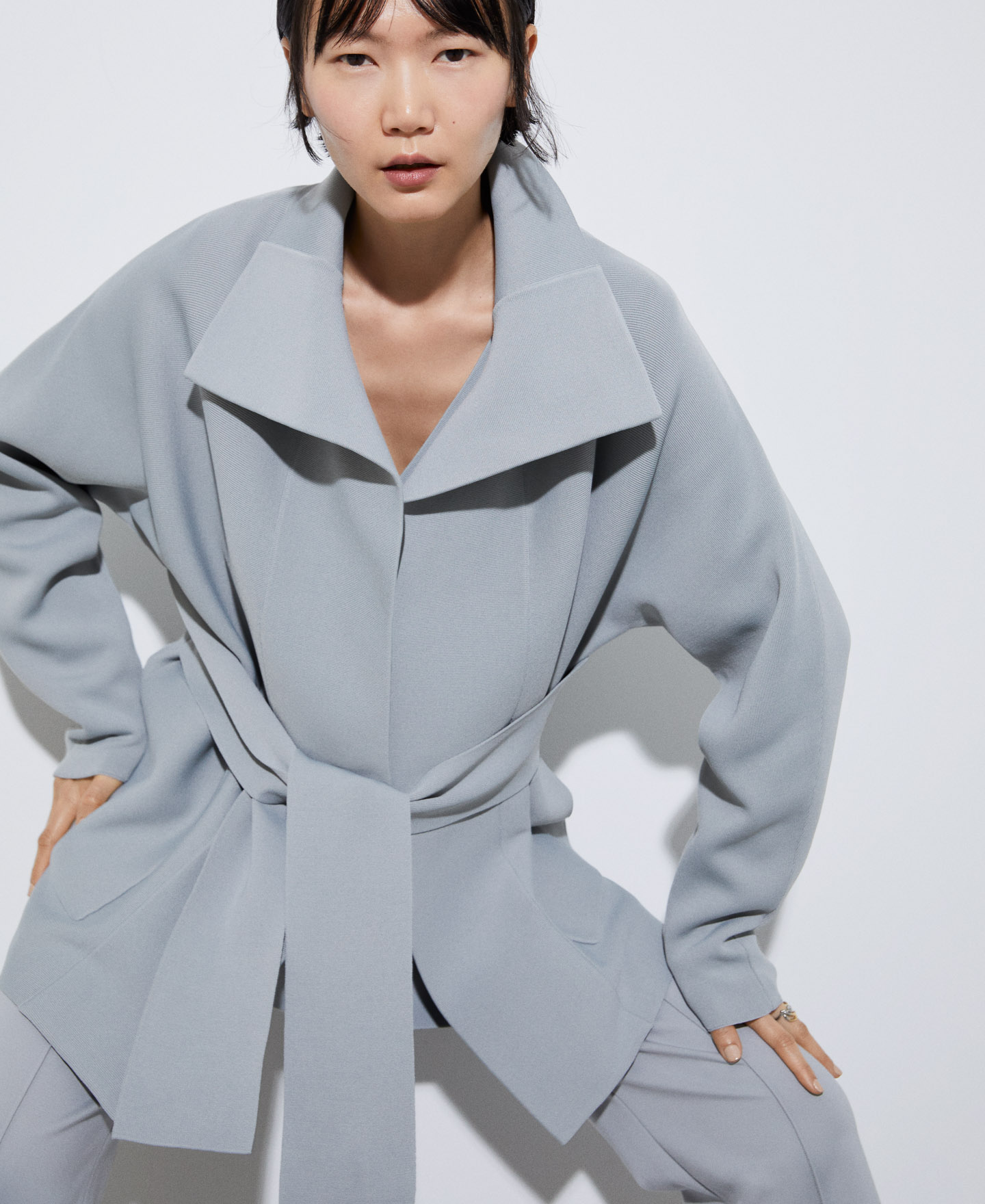 Viscose and recycled nylon jacket image number 3