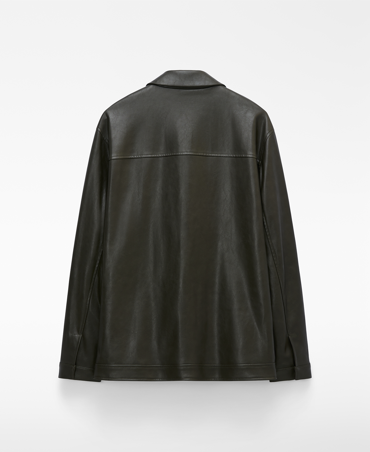 Leather-Non-Leather regular fit jacket image number 5