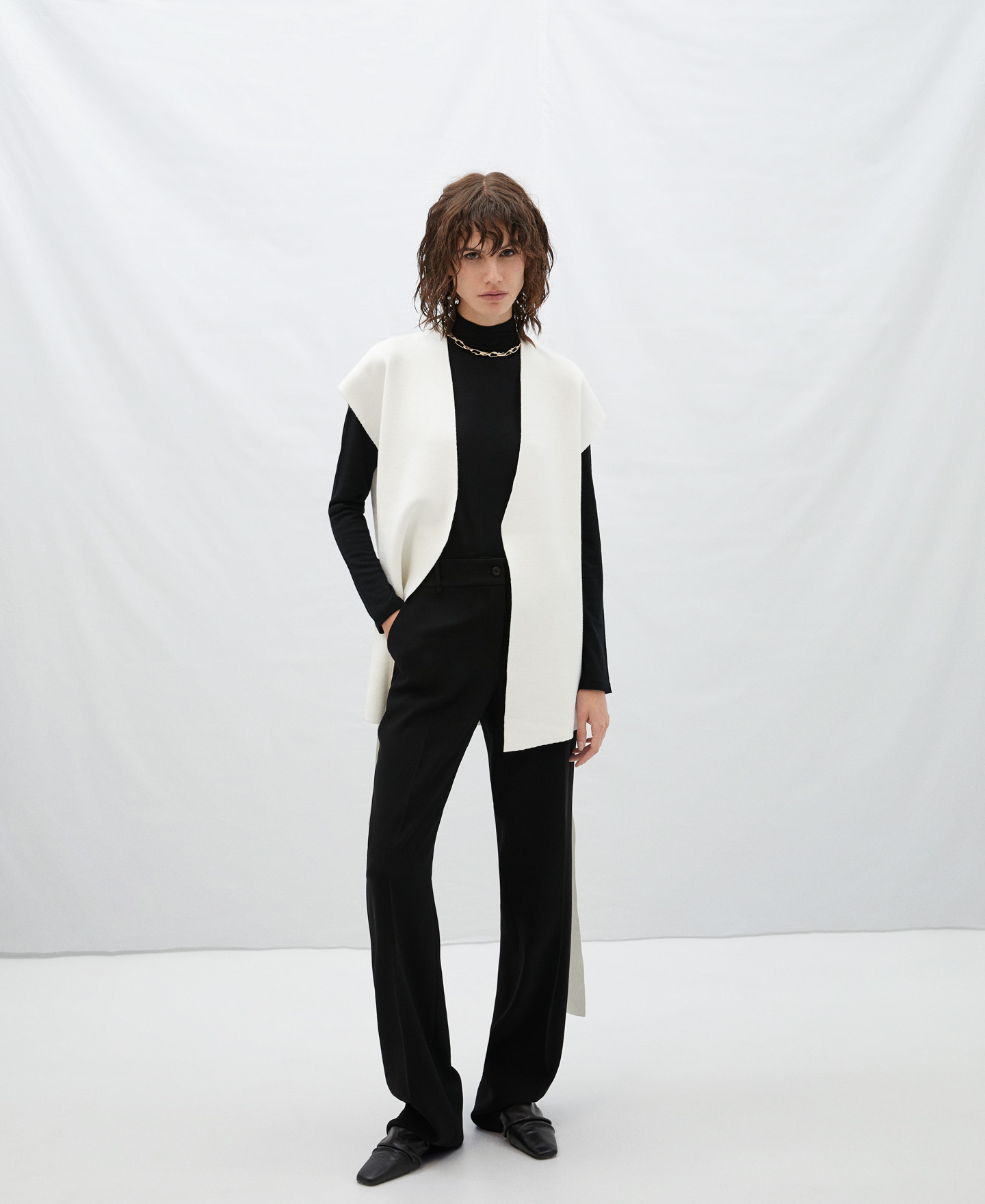 Viscose straight trousers image number 1