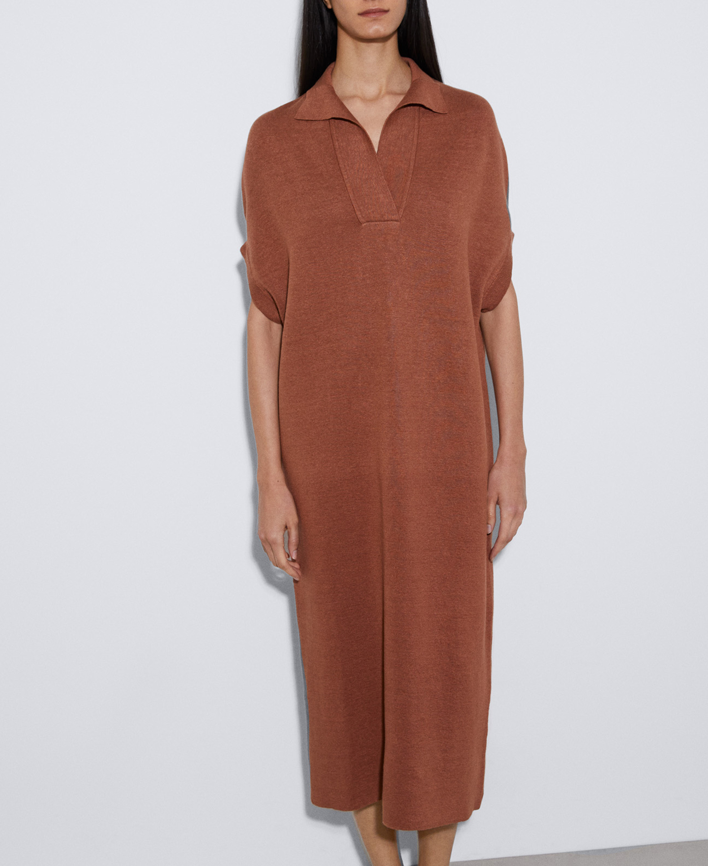 Linen double-fronted shirt dress image number 0