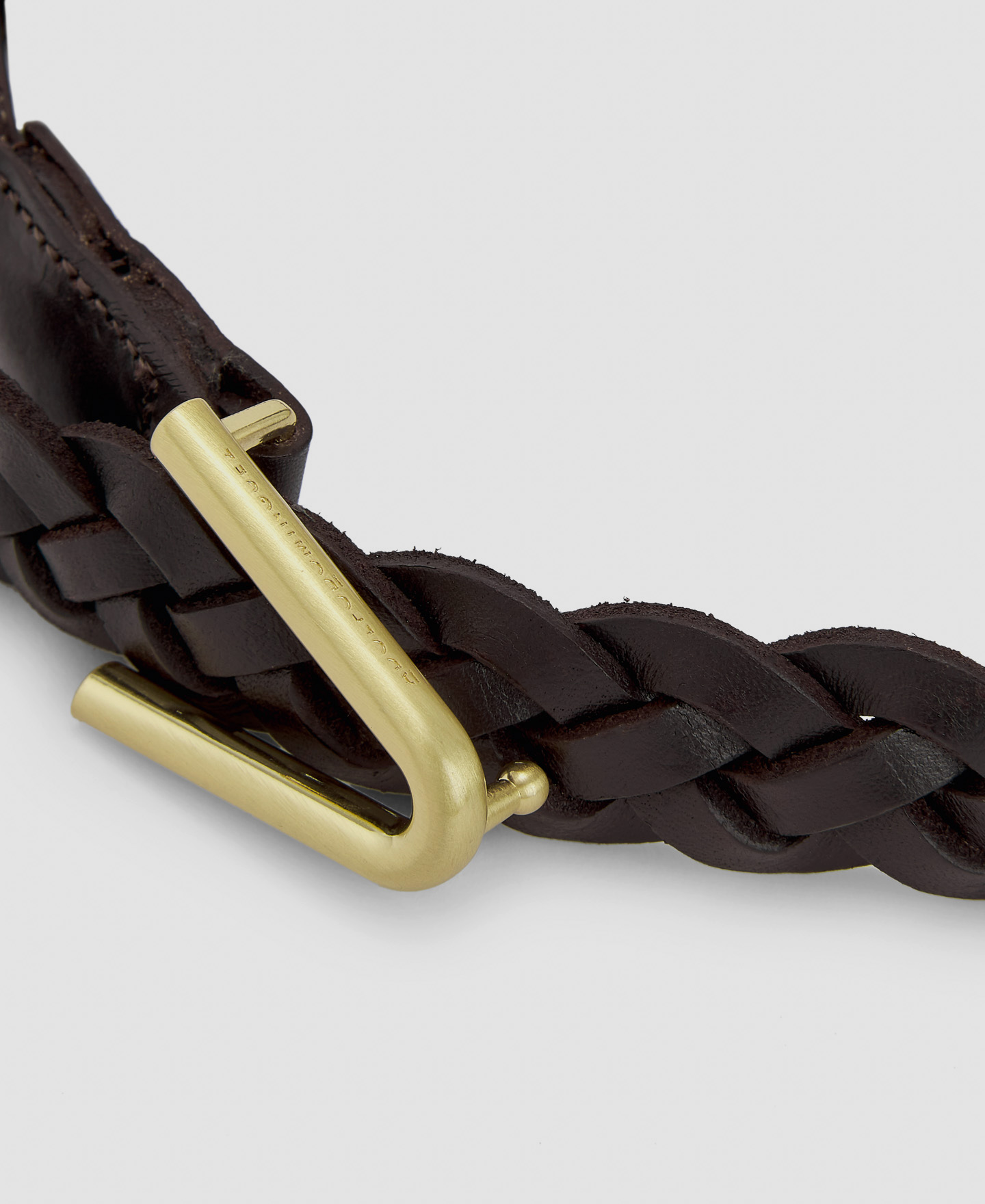Braided vachetta leather belt image number 2