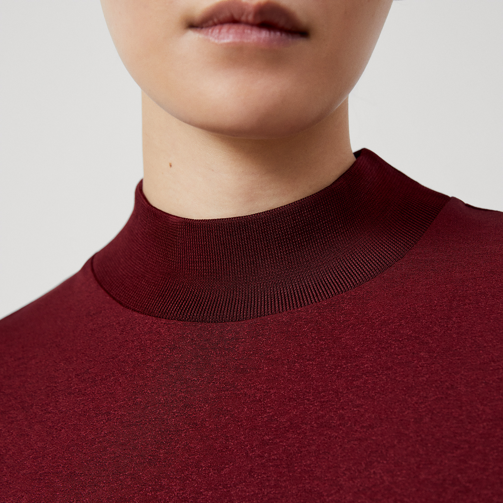 Perkins ribbed collar midi dress image number 1