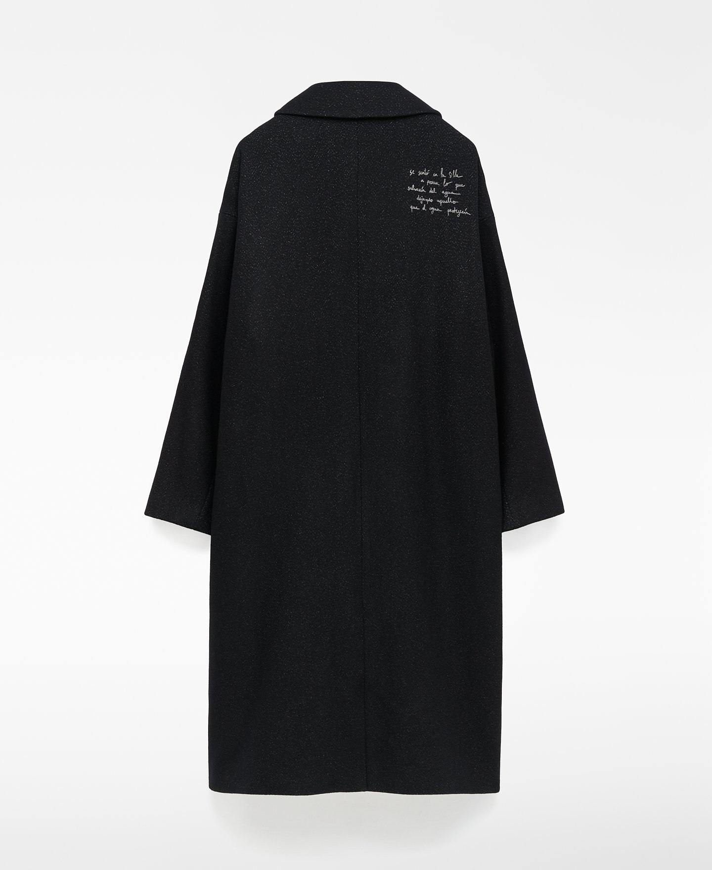Abrigo sastre oversize bordado hombre image number 7