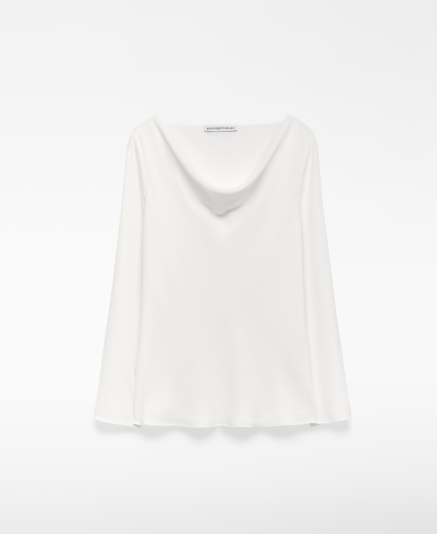Draped collar top woman image number 0