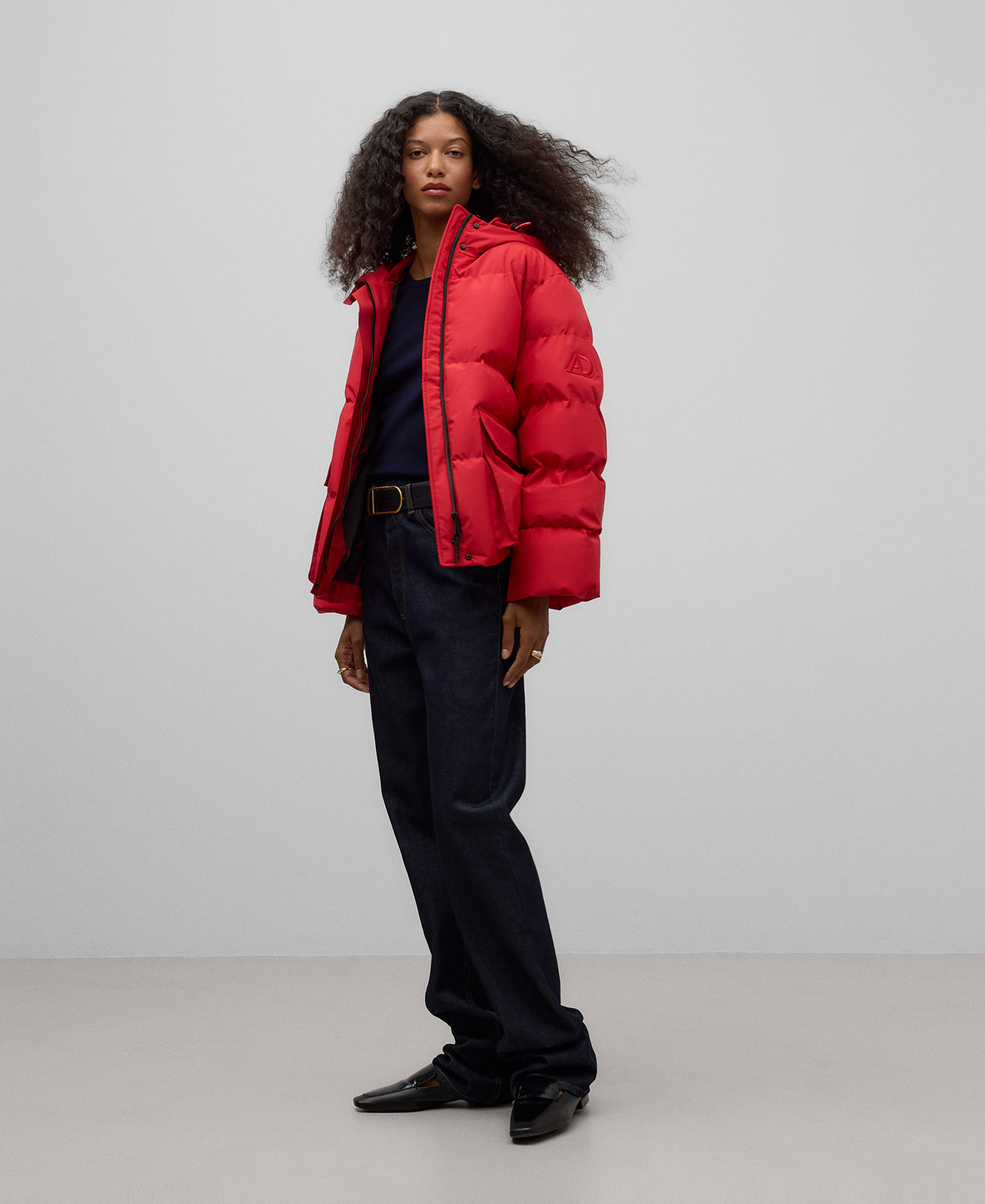 Quilted jacket with hood woman image number 1