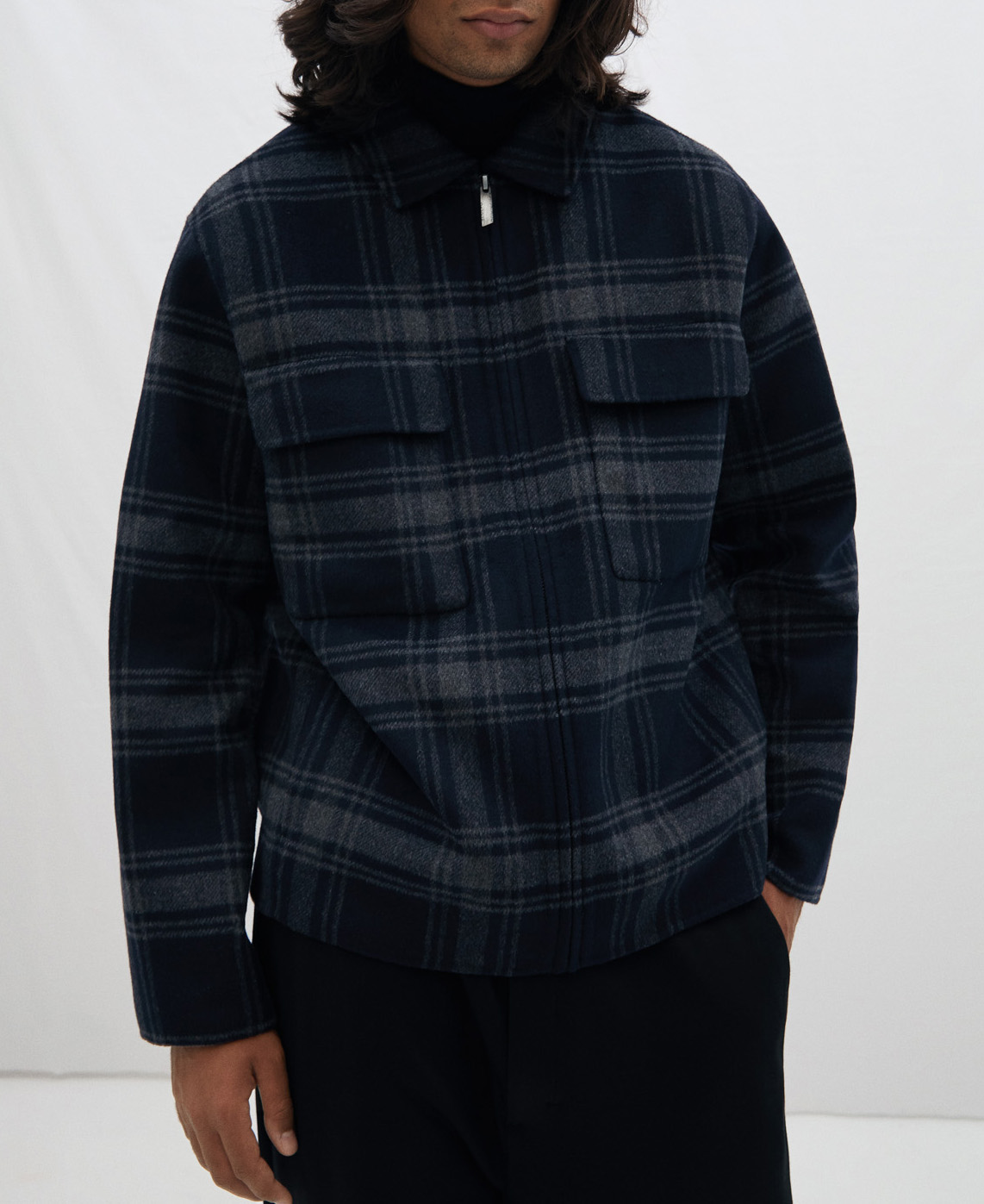 Double face plaid jacket image number 0