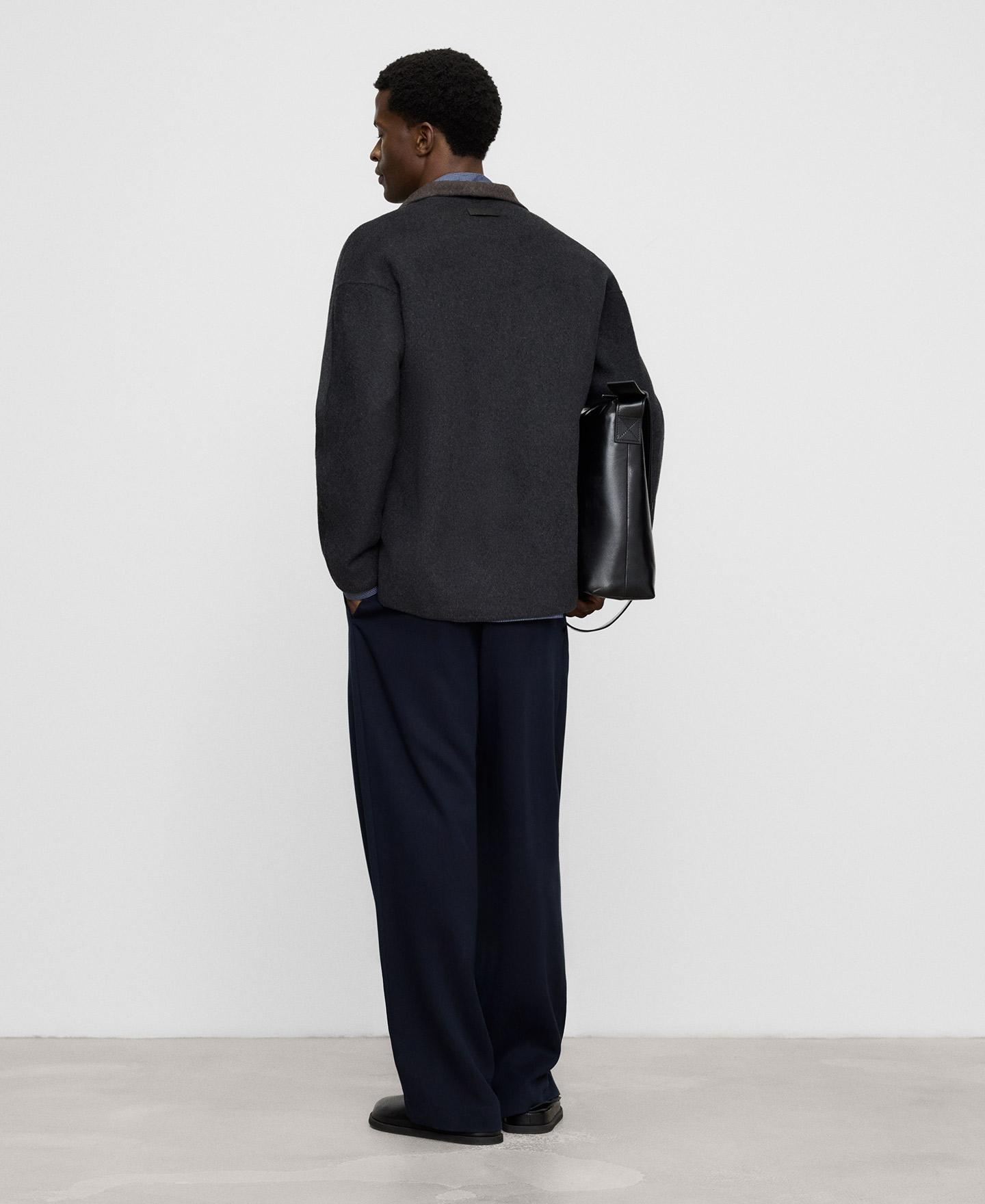 Double-faced funnel neck jacket image number 2