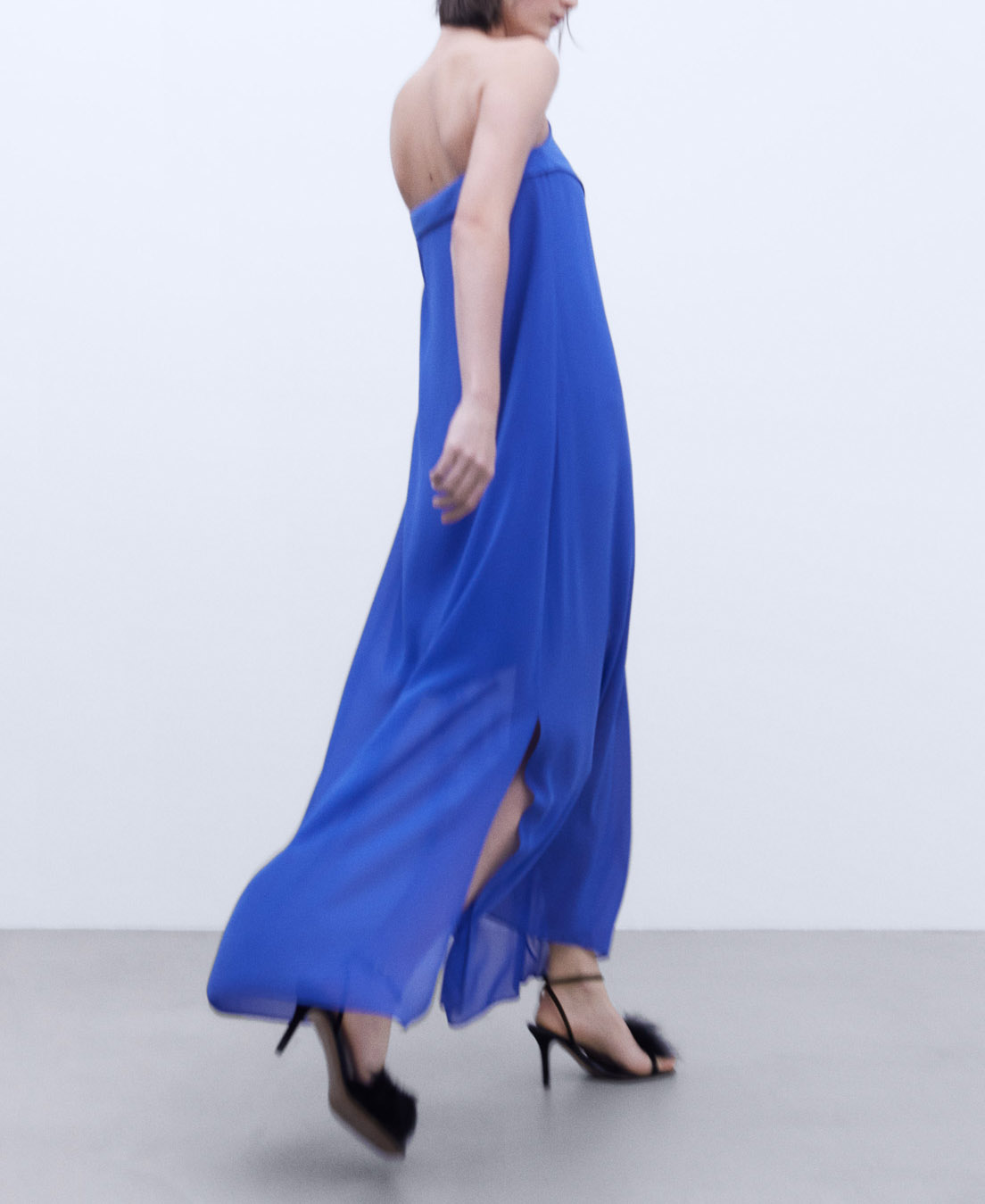Asymmetric neckline dress image number 2