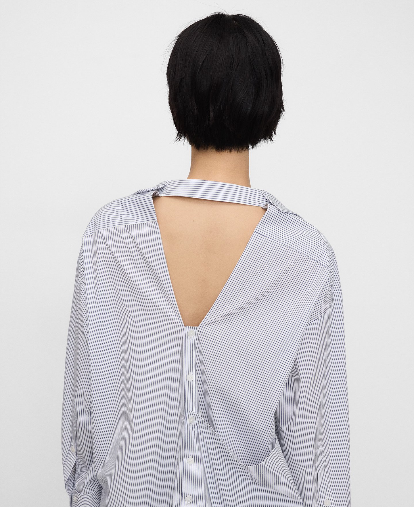 Striped unstructured shirt woman image number 3