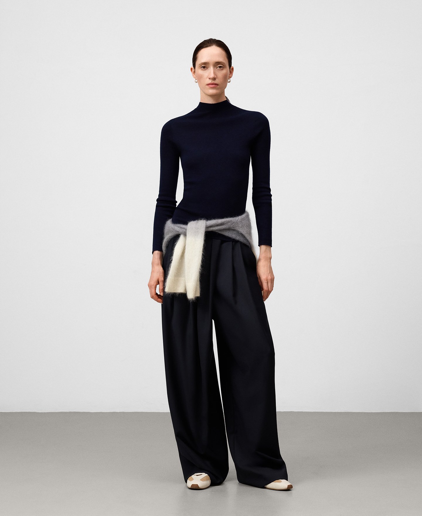 Jersey entallado cuello perkins mujer image number 1