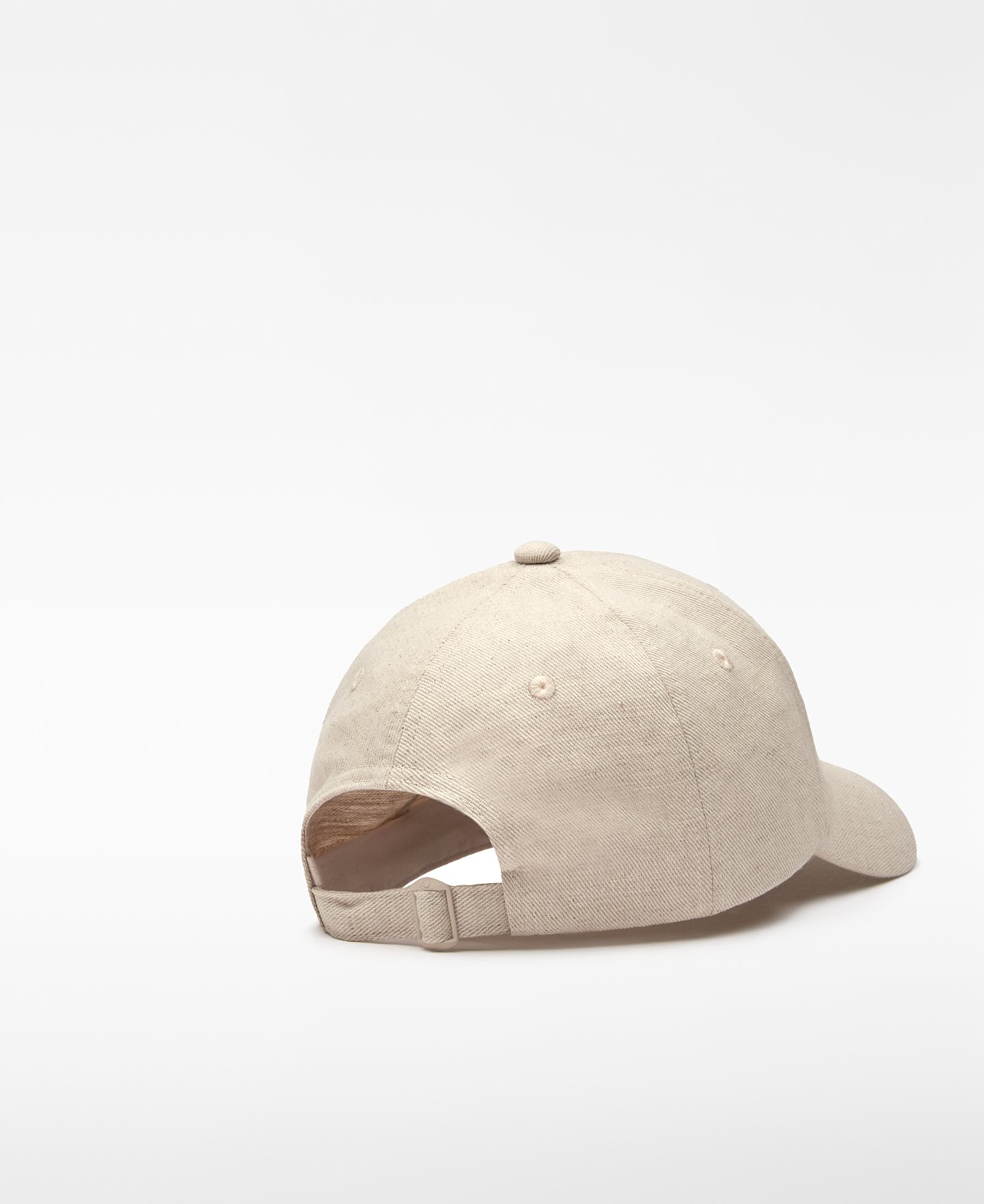 Linen blend embroidered logo cap man image number 2