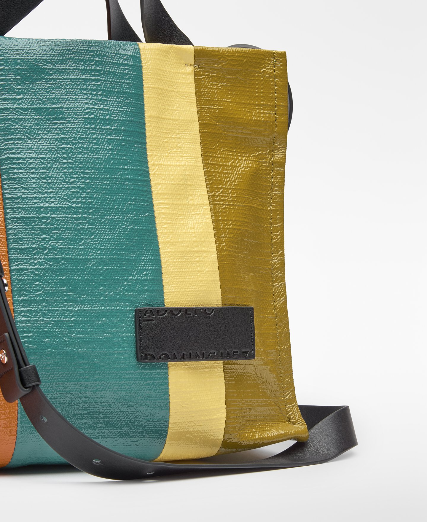 Shopper mediano rayas multicolor lona image number 2