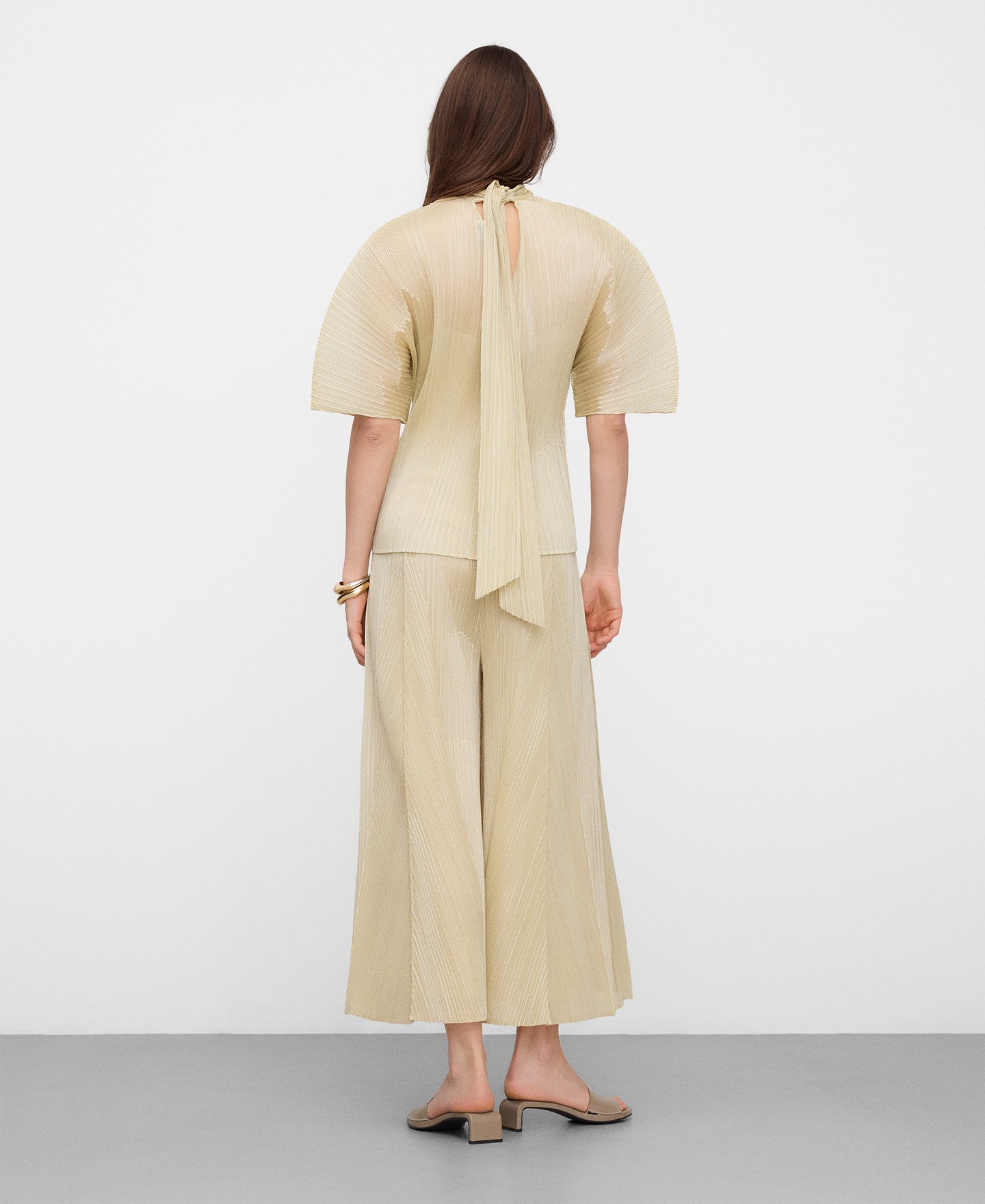 Crinkle palazzo trousers image number 2