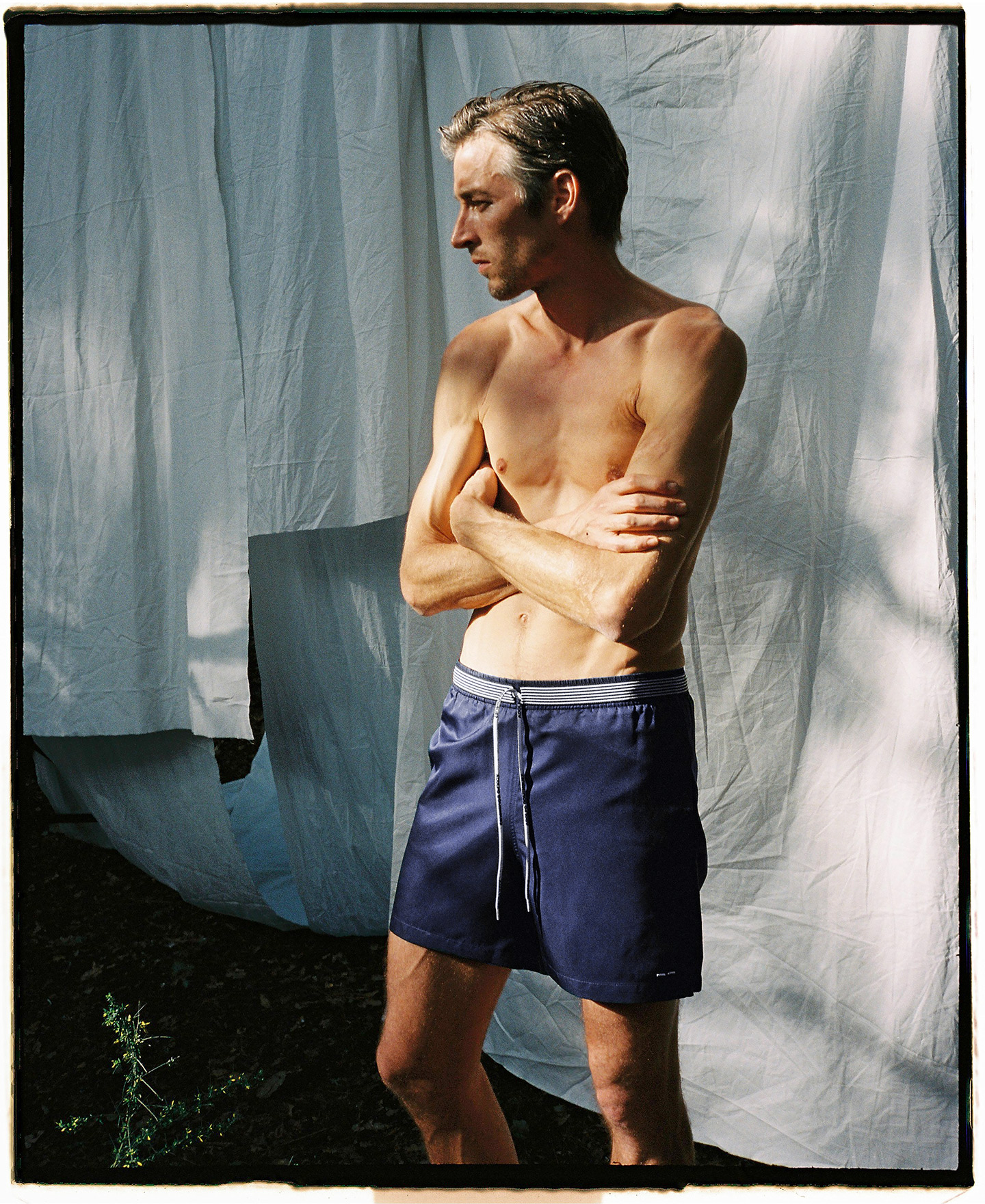 Blue swim shorts image number 0