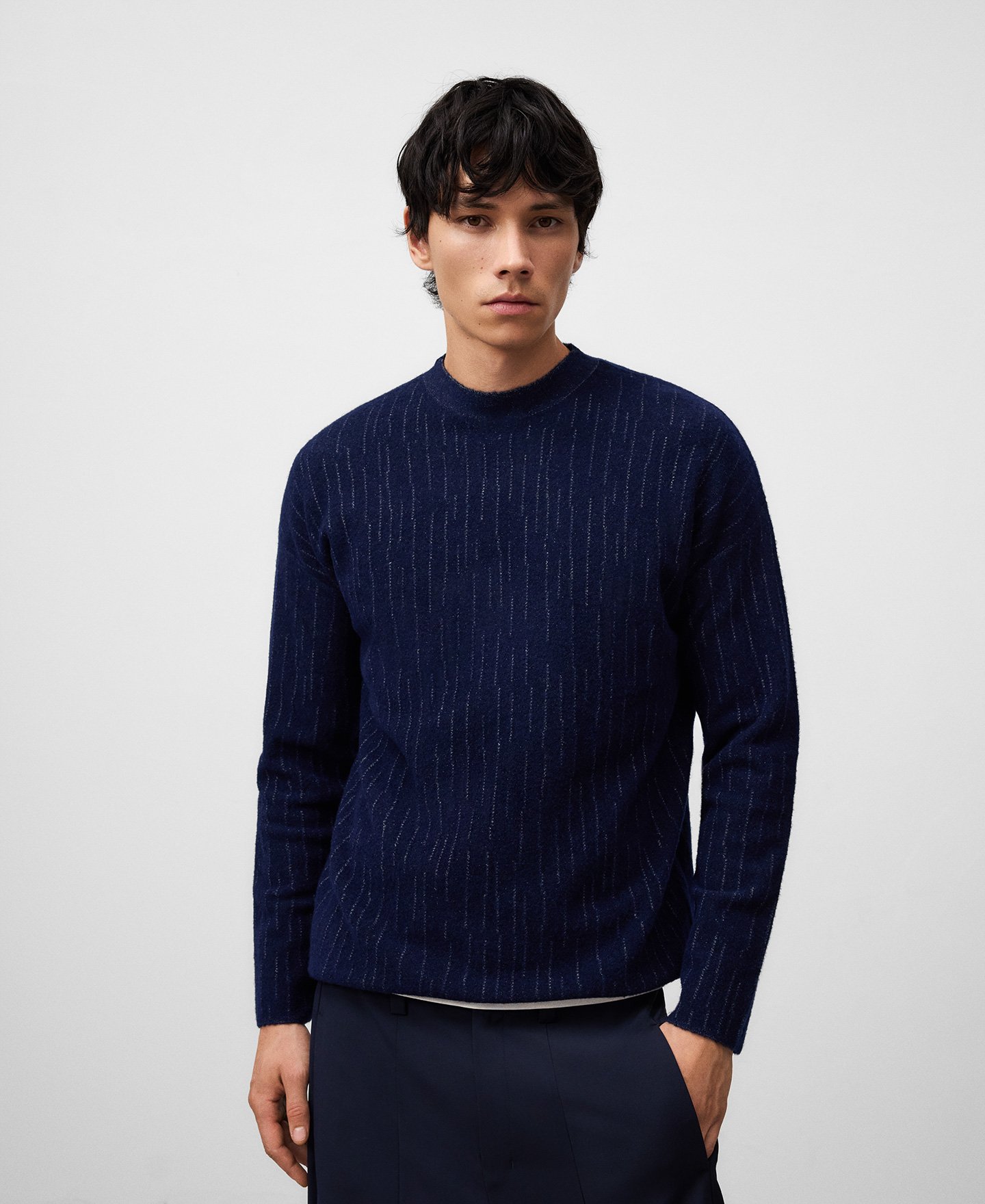 Knit striped sweater man image number 0