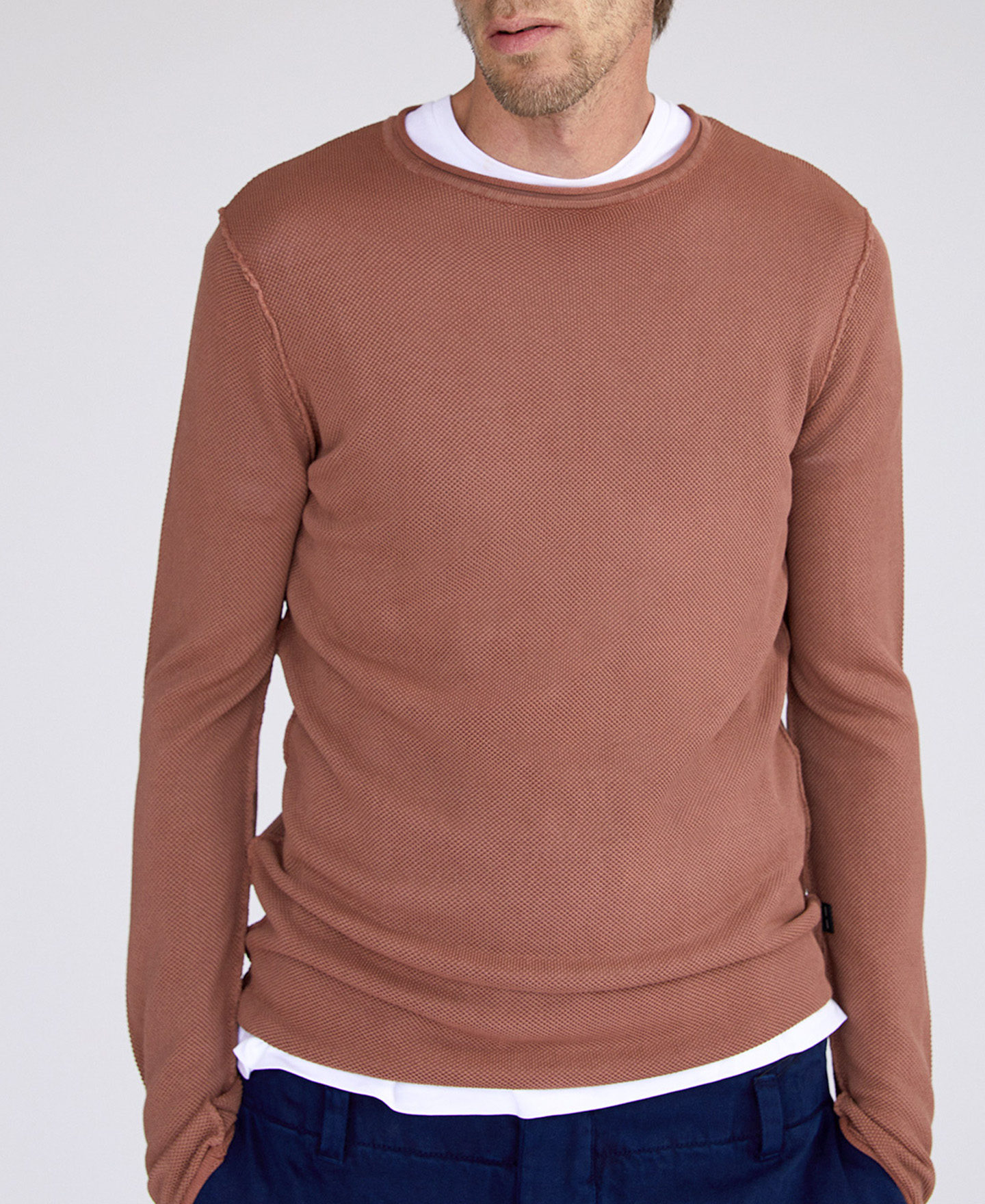 Viscose and cotton knitted T-shirt image number 0