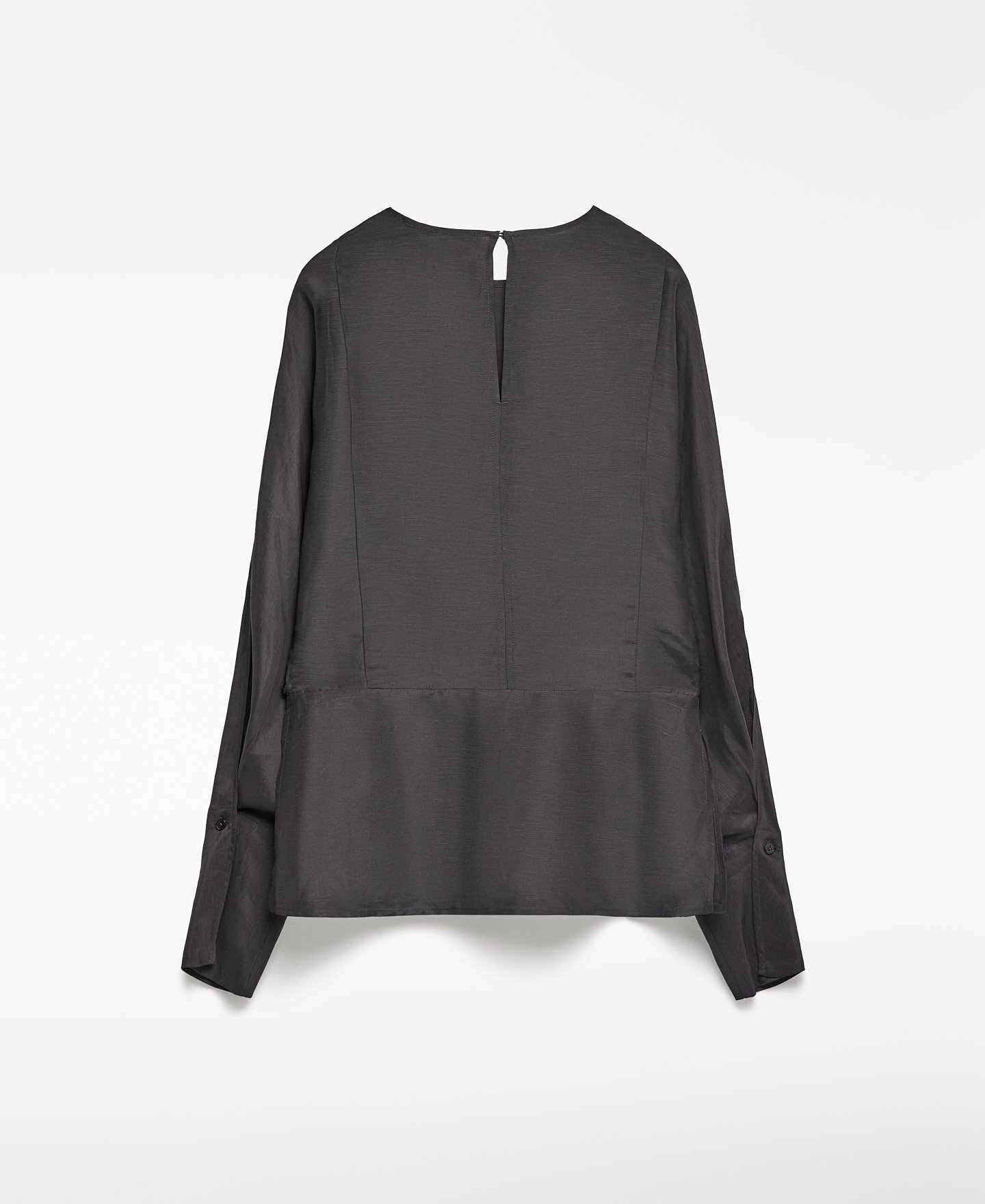 Blusa peplum lino y viscosa mujer image number 5