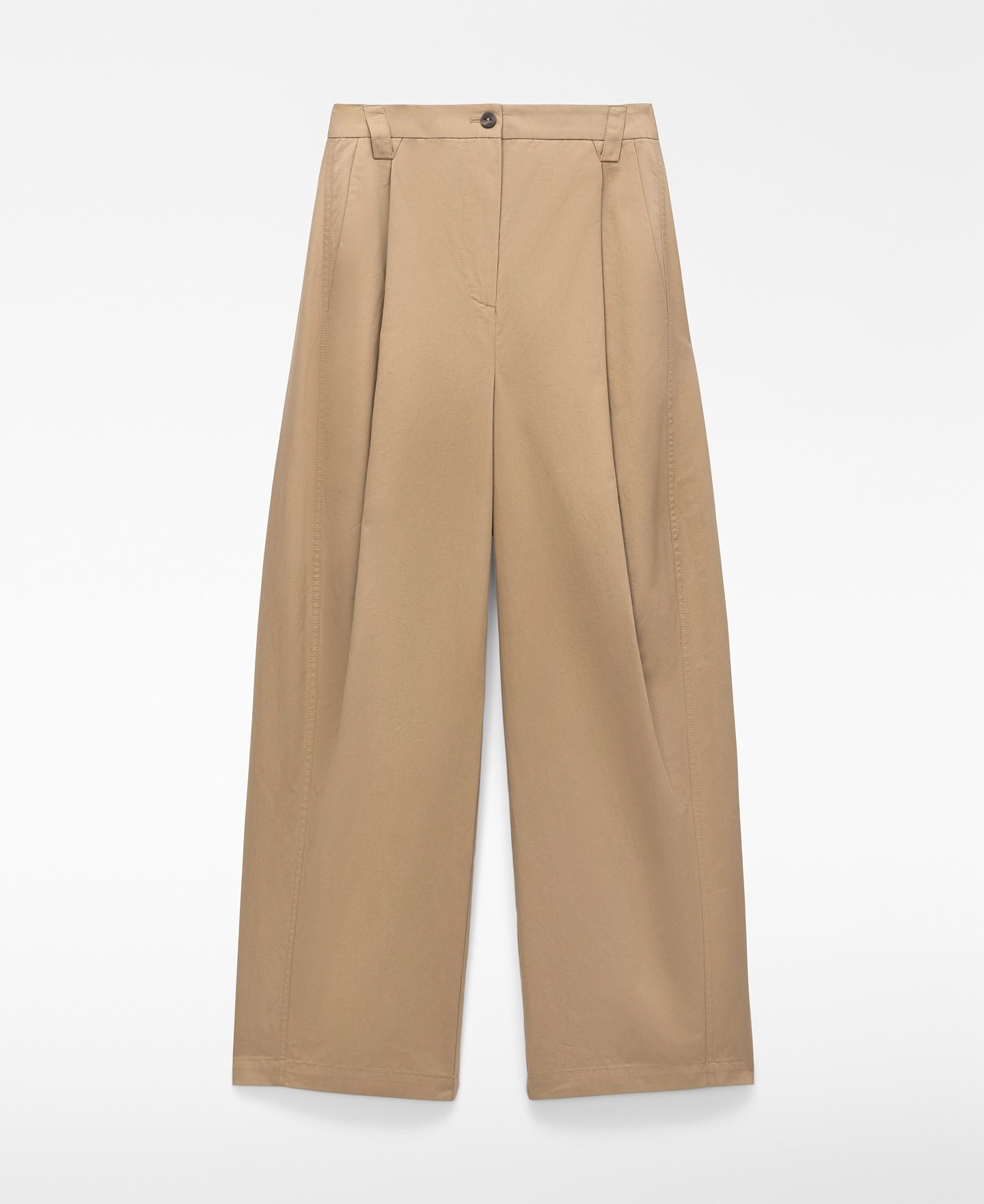 Pantal&oacute;n barrel fit pinzas algod&oacute;n image number 4