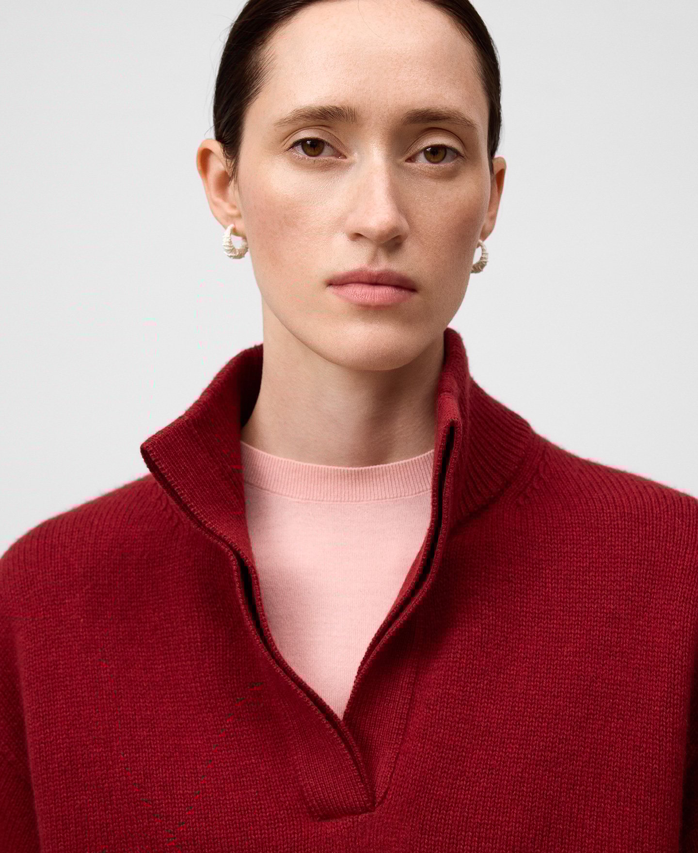 Merino wool funnel neck sweater woman image number 3