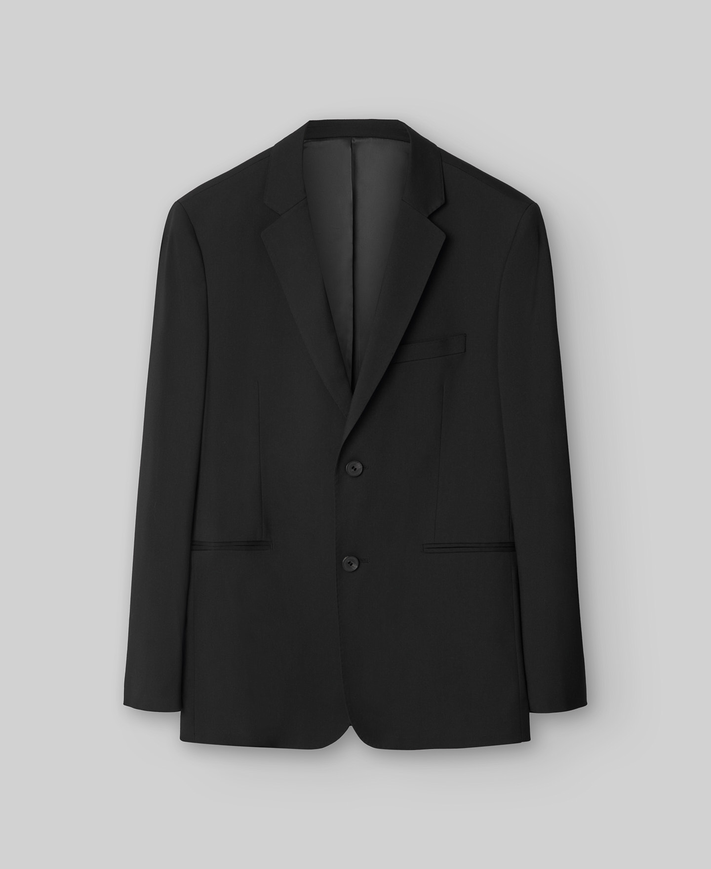 Black slim fit blazer man image number 4