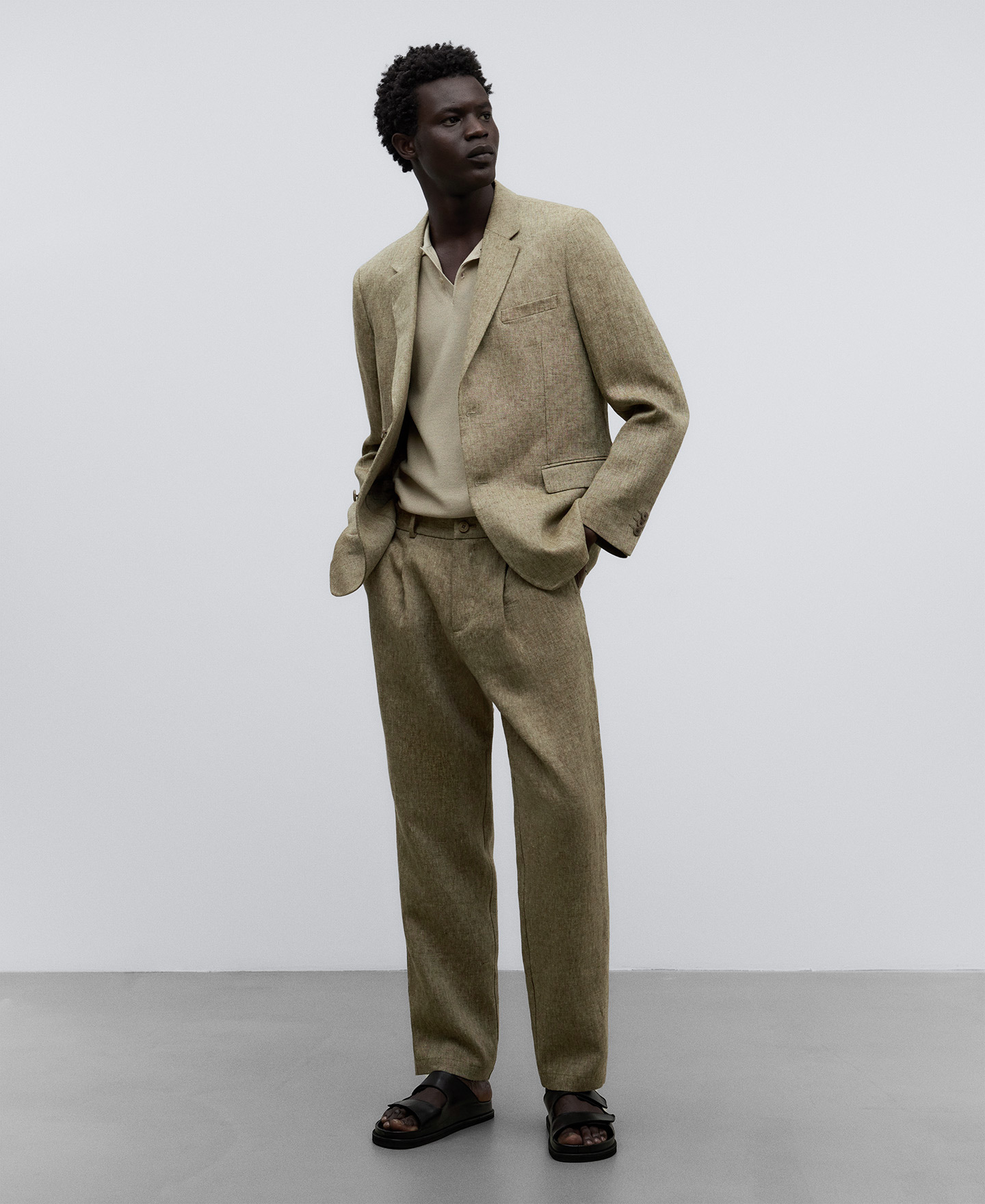 Regular fit blazer man image number 1