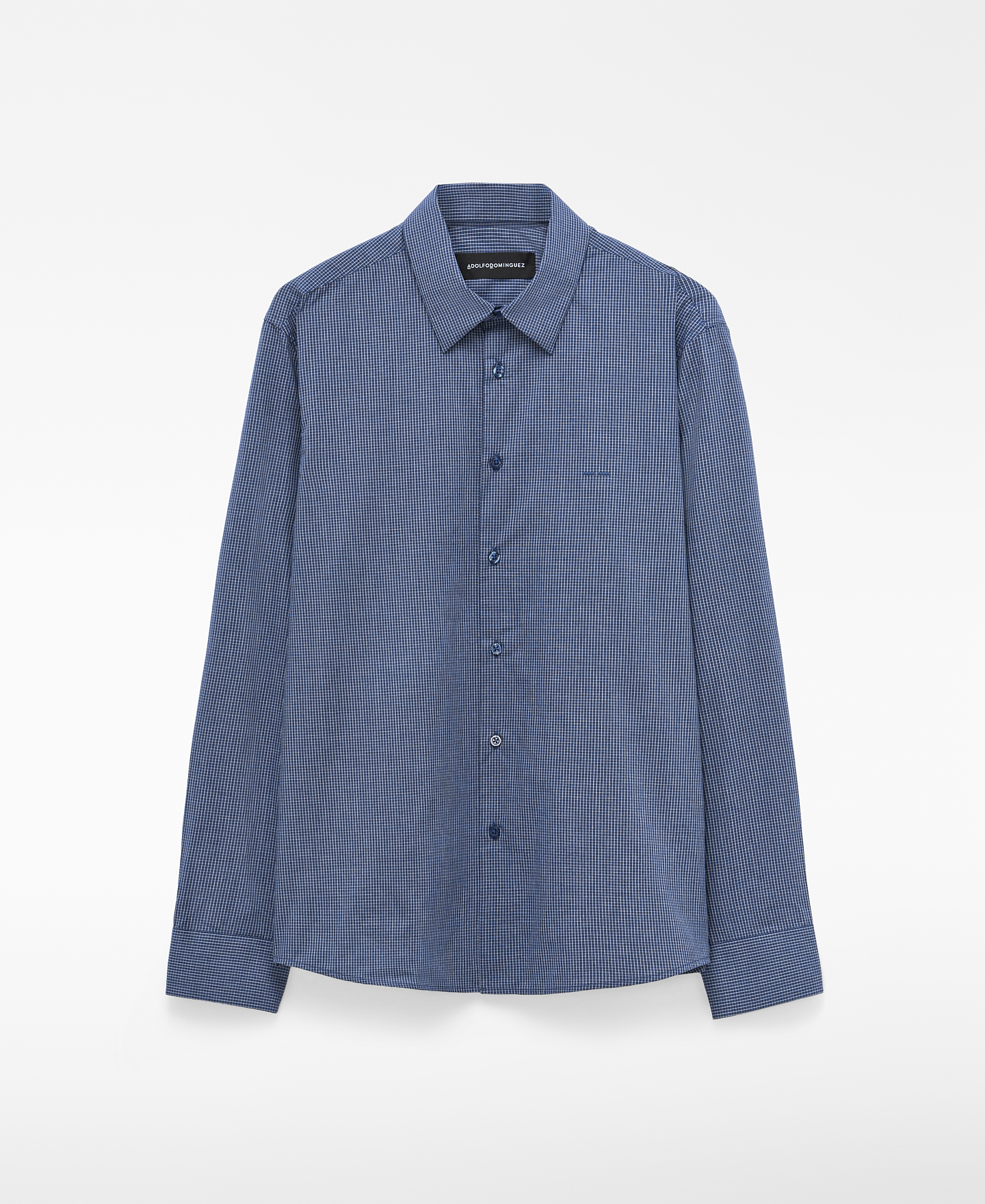 Camisa regular fit micro cuadros algod&oacute;n image number 4