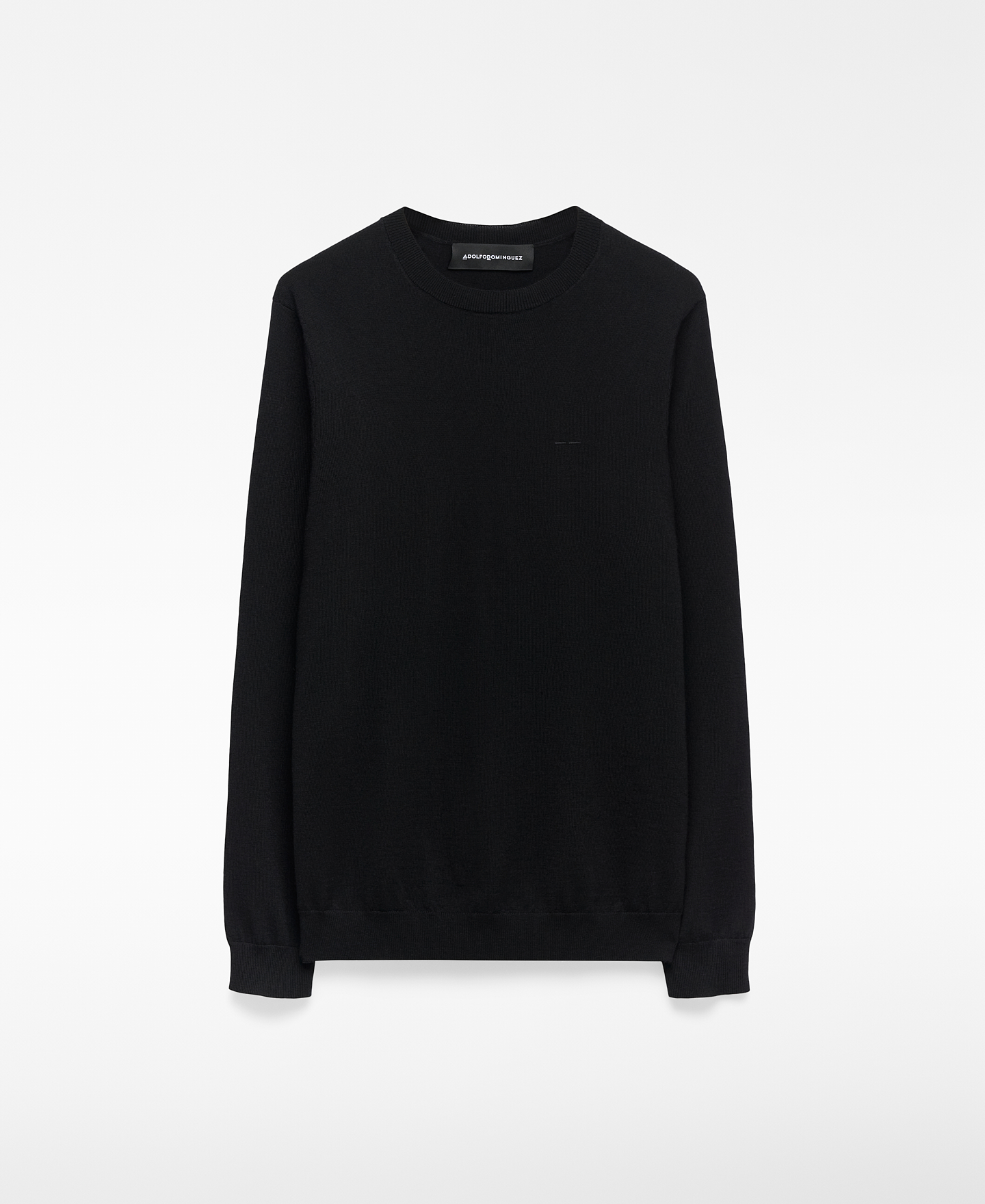 Merino wool crew collar sweater image number 4