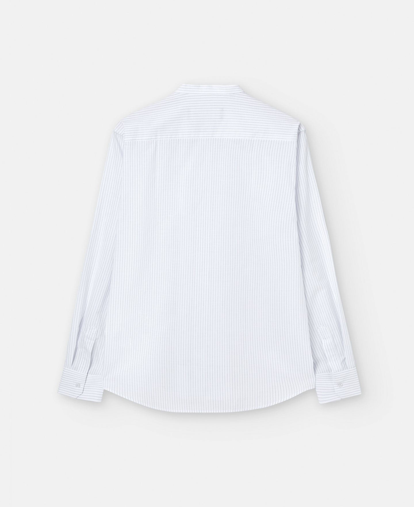 Mandarin collar striped cotton shirt image number 5