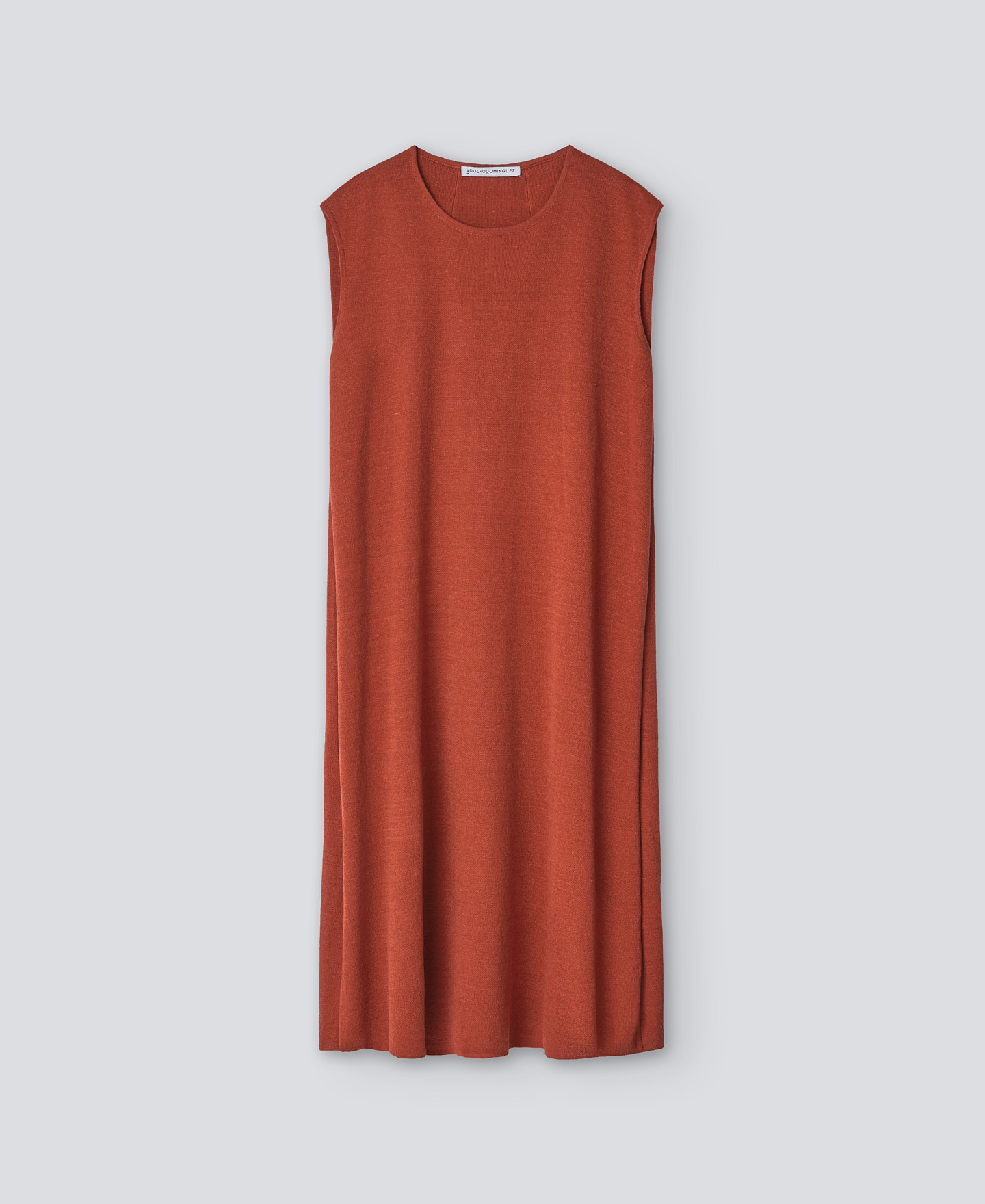 Red sleeveless dress woman image number 4