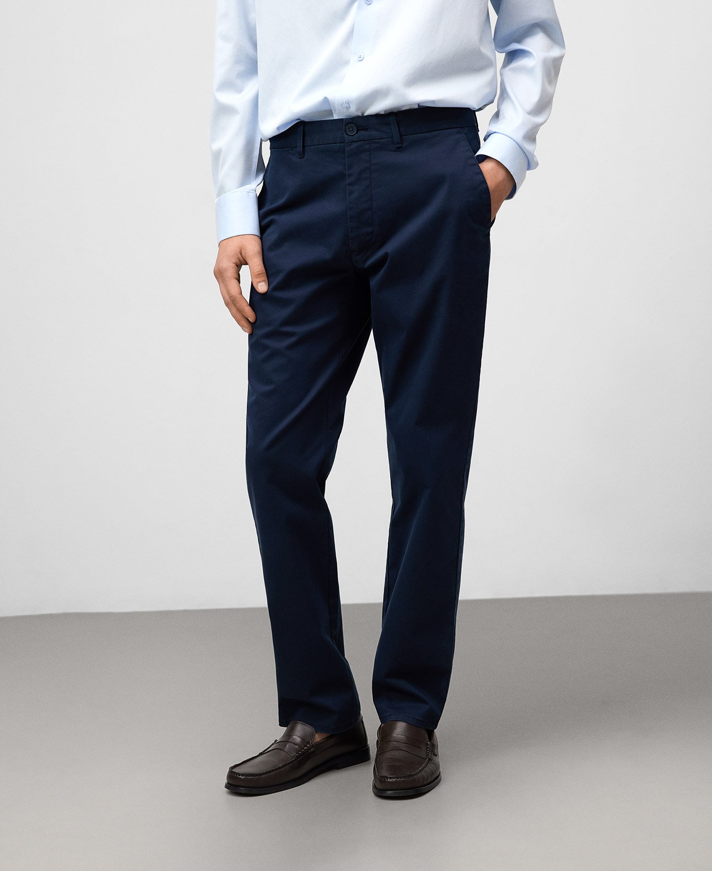 Regular fit chino trousers man image number 0
