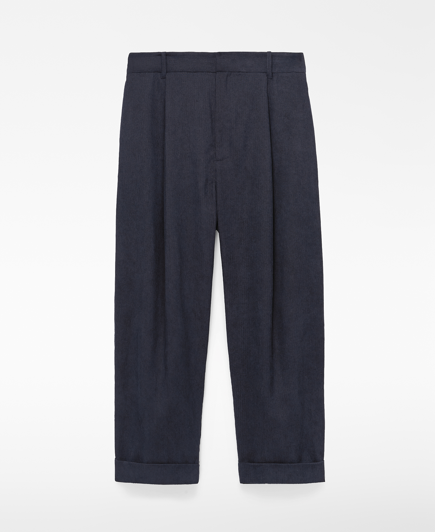 Oversize pleated corduroy trousers image number 0