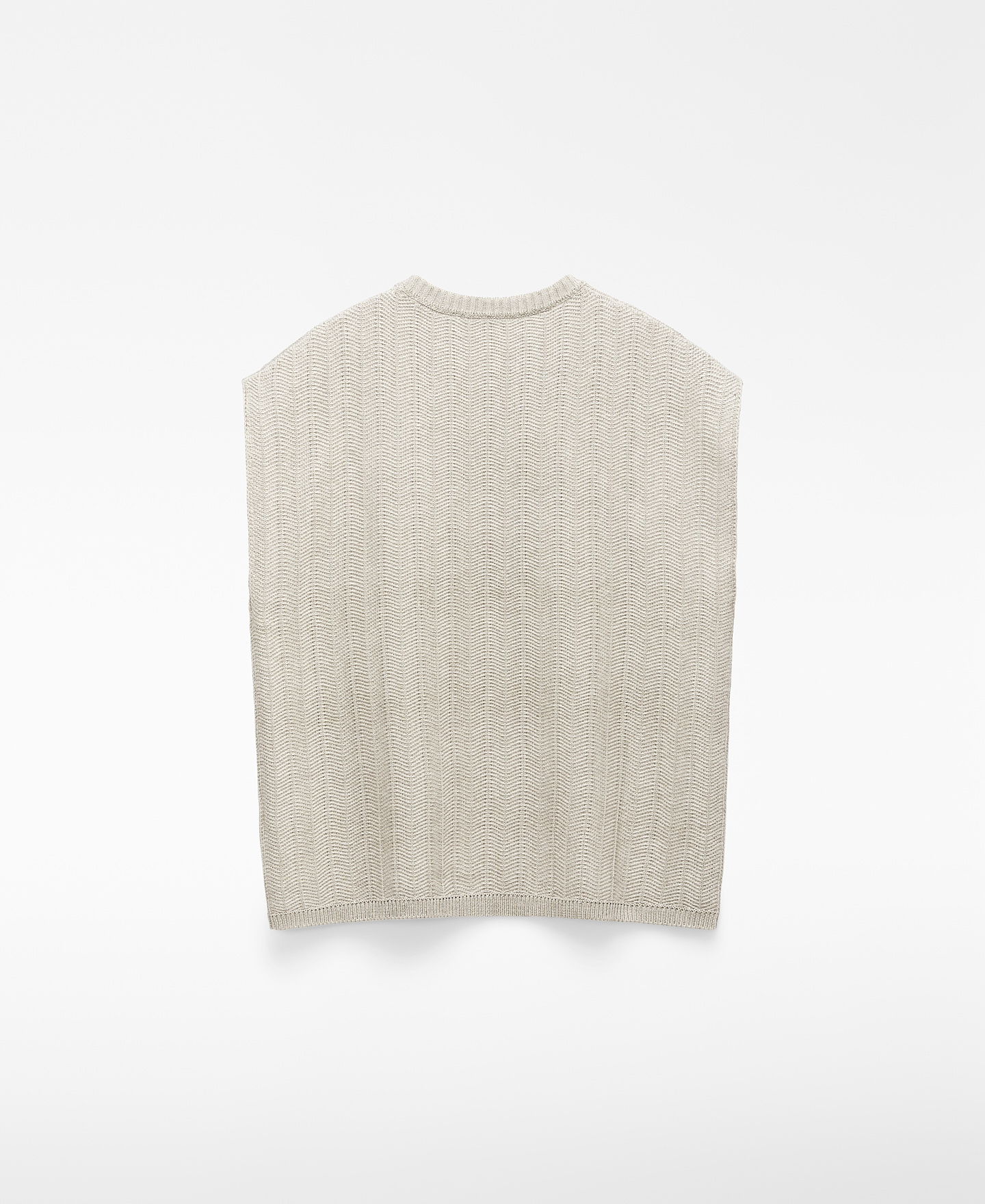 Chaleco oversize textura rafia image number 5